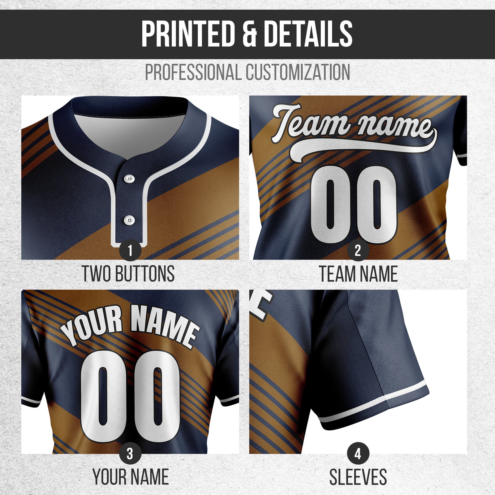Custom Crossfire Navy  Baseball Sports Jersey Personalized Uniform with Name & Number