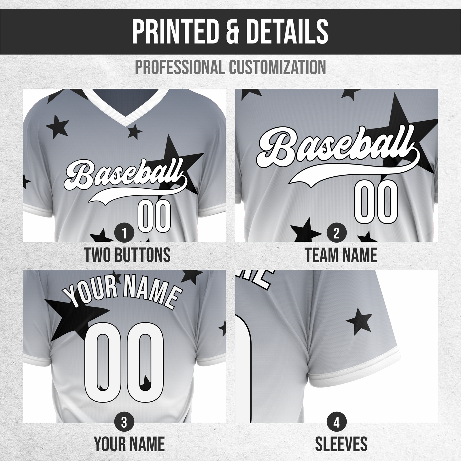 Custom Starfall Gradient Baseball Navy Sports Jersey Personalized Uniform with Name & Number