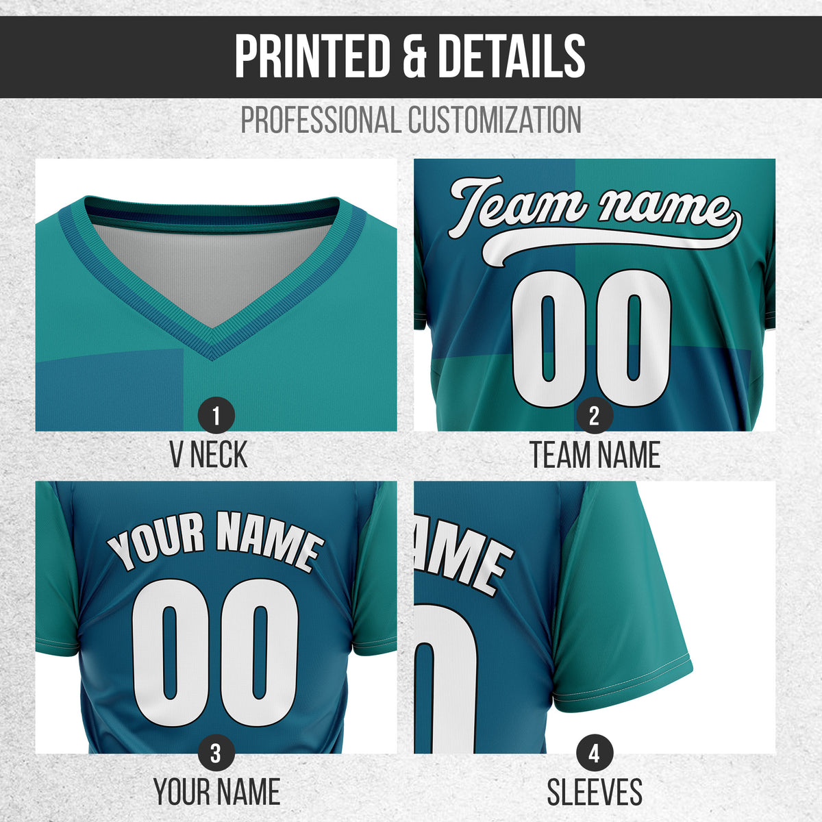 Custom Apex Colorblock Teal Baseball Sports Jersey Personalized Uniform with Name & Number