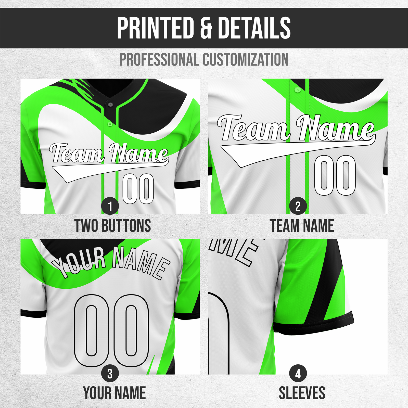 Custom Heritage Flow Baseball White Sports Jersey Personalized Uniform with Name & Number