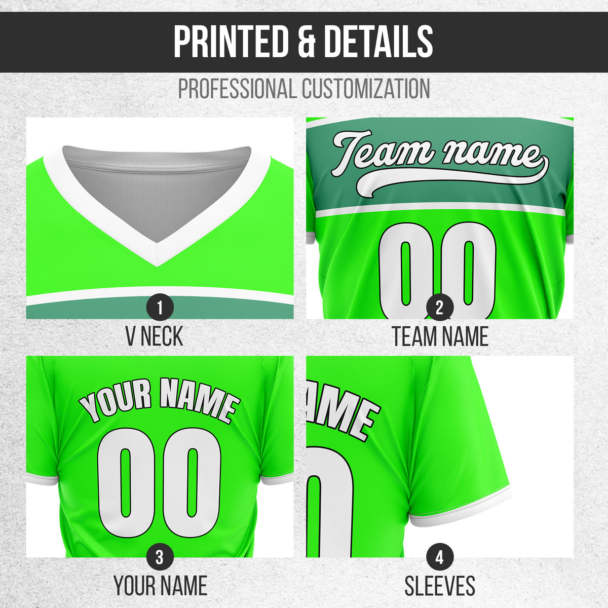 Custom ProEdge Neon Green Baseball Sports Jersey Personalized Uniform with Name & Number