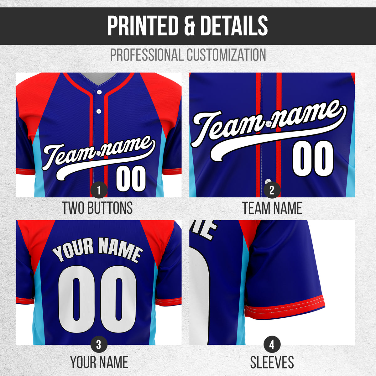 Custom Timeless Stripes Baseball Navy Sports Jersey Personalized Uniform with Name & Number