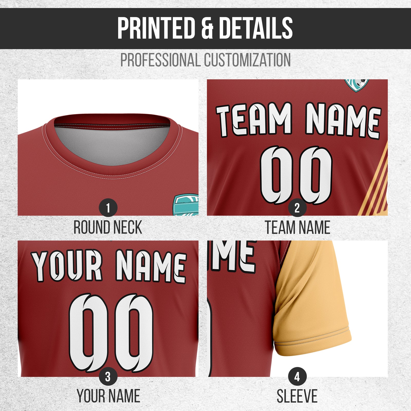 Custom Rapid Line R Side Pattern Soccer Red Sport Tops Jersey