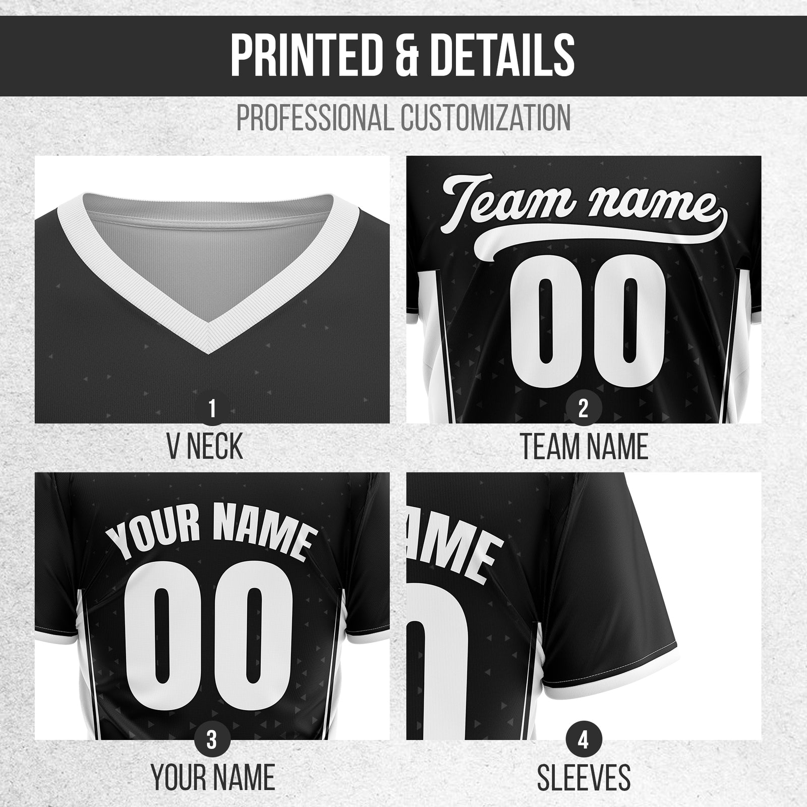 Custom HexaFade Black Pullover Baseball Sports Jersey Personalized Uniform with Name & Number