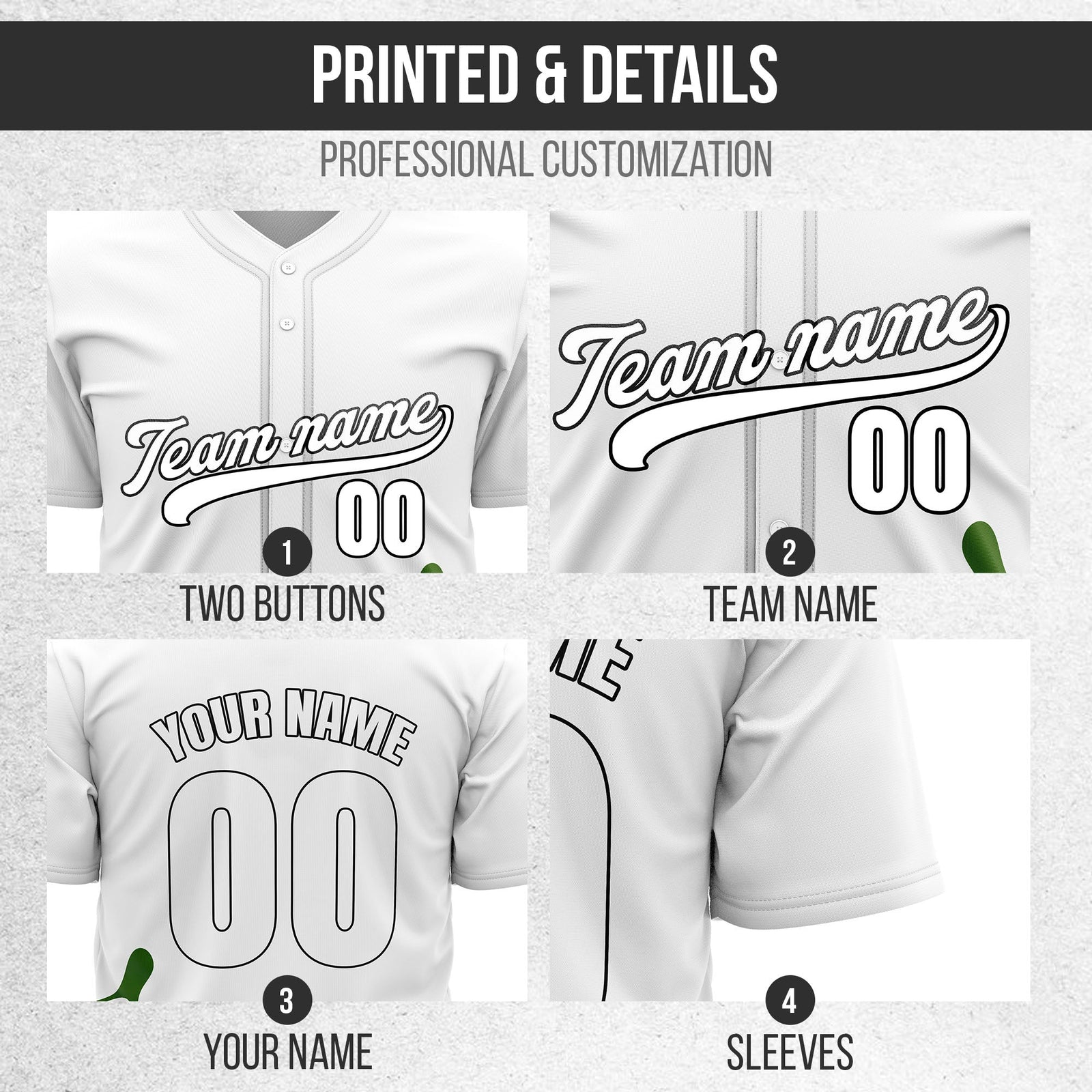 Custom White Baseball Wave Sports Jersey Personalized Uniform with Name & Number