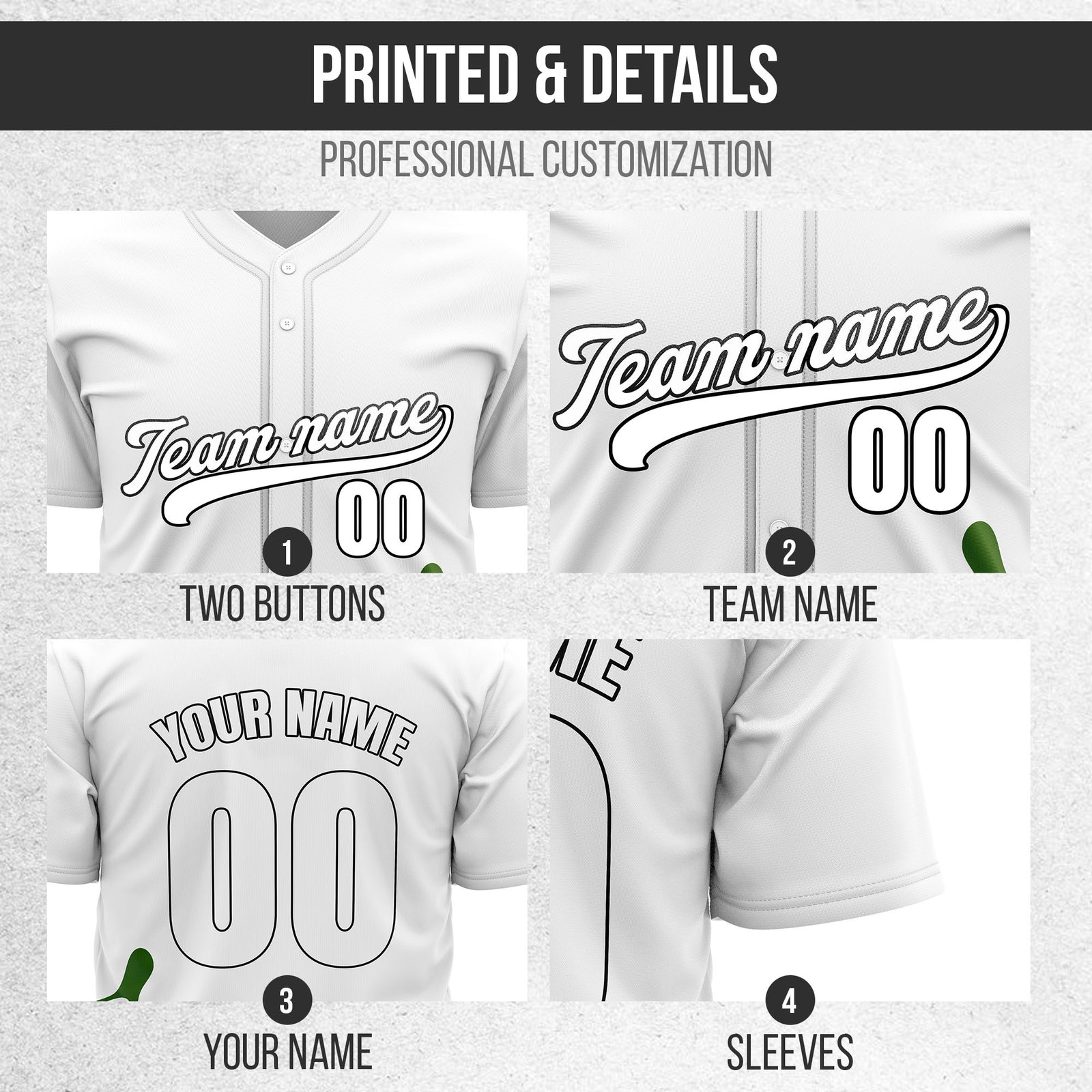 Custom Wave White Baseball Sports Jersey Personalized Uniform with Name & Number