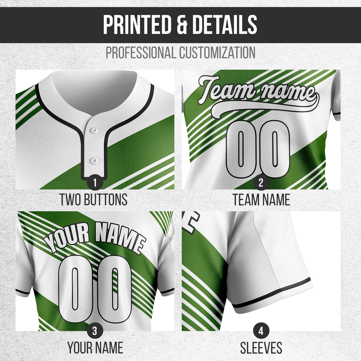 Custom Crossfire White Baseball Sports Jersey Personalized Uniform with Name & Number