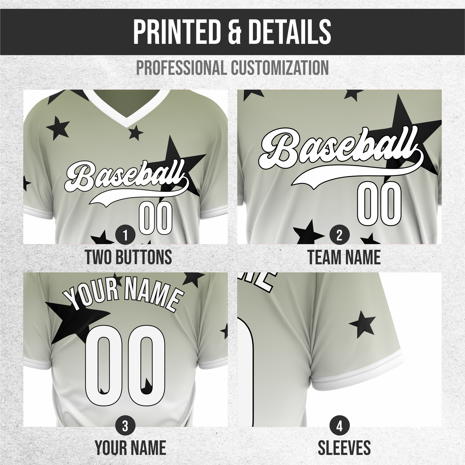 Custom Starfall Gradient Baseball White Sports Jersey Personalized Uniform with Name & Number