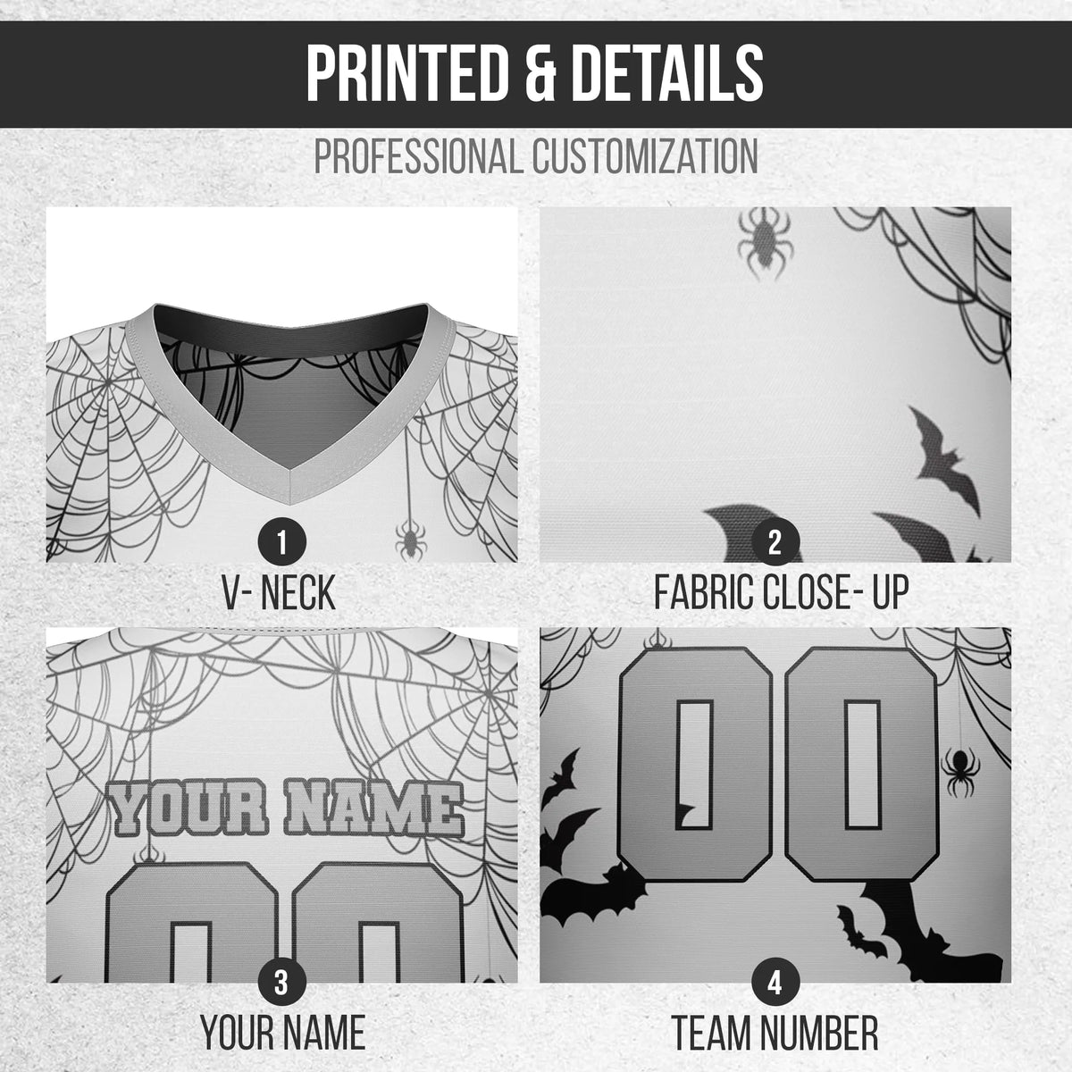 Custom Halloween Netball Jersey D7 Personalized Uniform with Name & Number