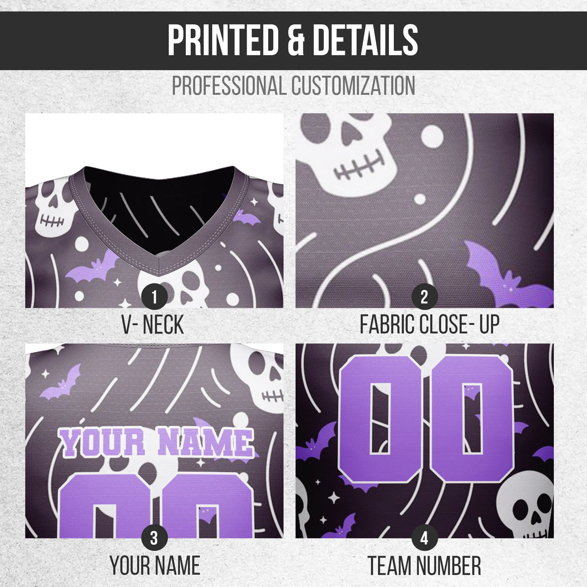 Custom Halloween Netball Jersey D5 Personalized Uniform with Name & Number