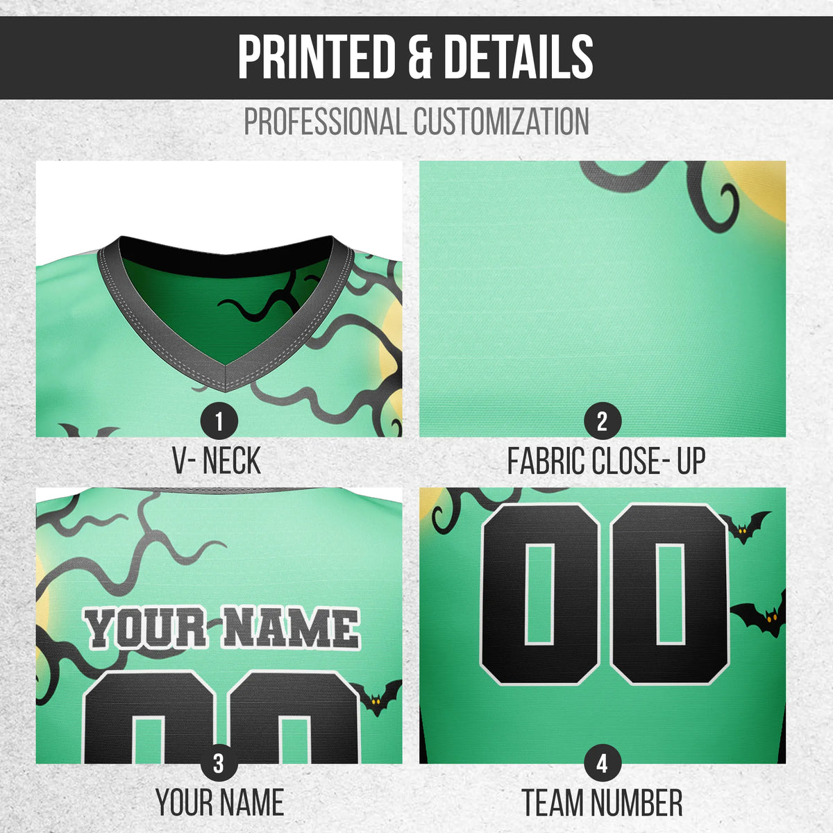 Custom Halloween Netball Jersey D8 Personalized Uniform with Name & Number