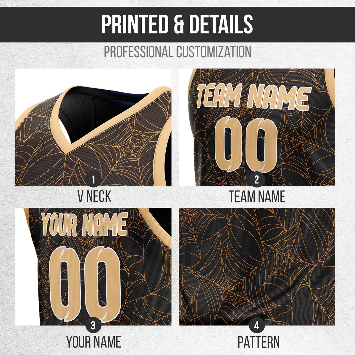 Custom Basketball SpiderWeb Sports Jersey Personalized Uniform with Name & Number