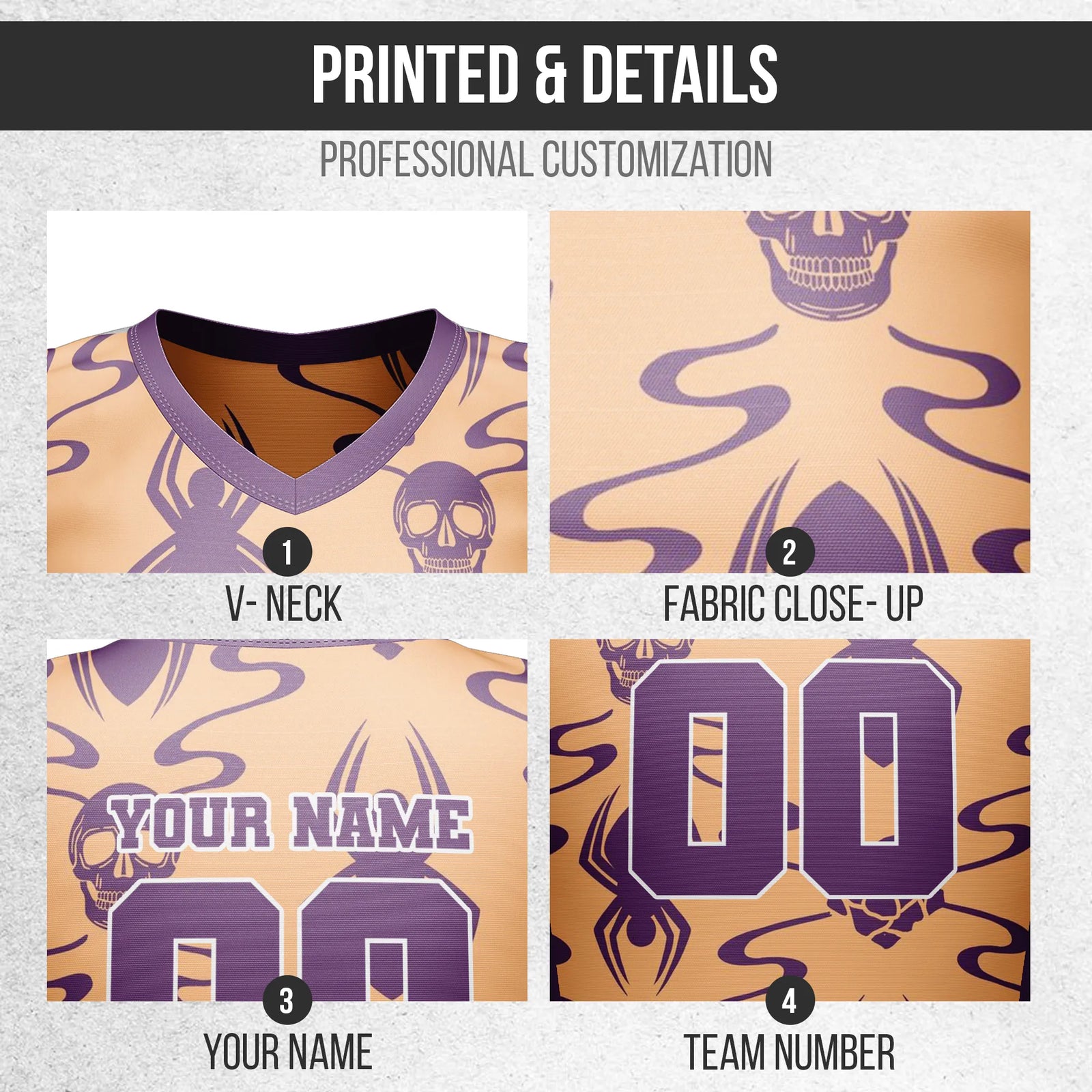Custom Halloween Netball Jersey D2 Personalized Uniform with Name & Number