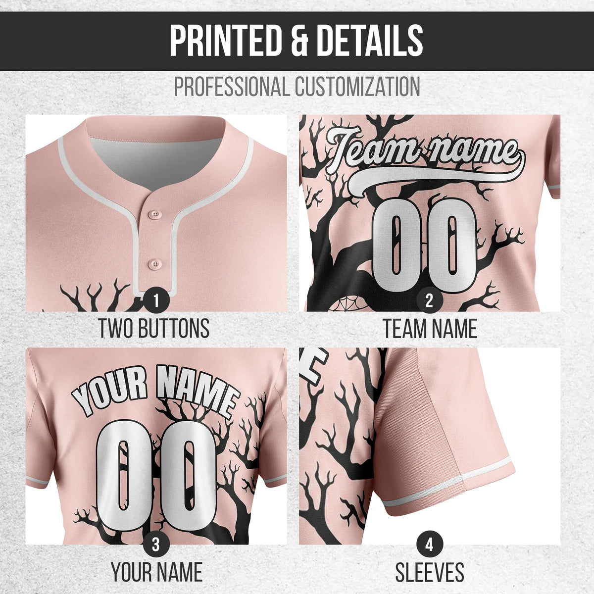 Custom Haunted Pumpkin Baseball Sports Jersey Personalized Uniform with Name & Number