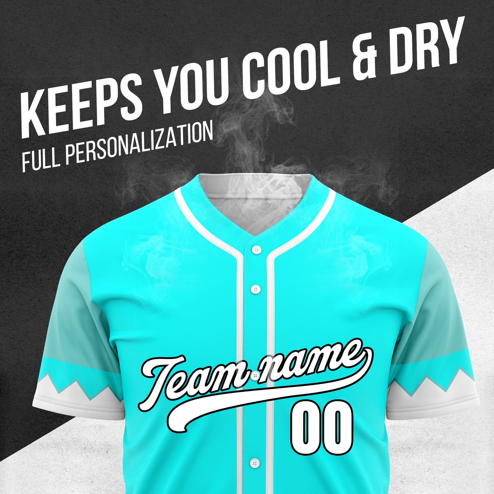 Custom Legacy Classic Baseball Aqua Sports Jersey Personalized Uniform with Name & Number