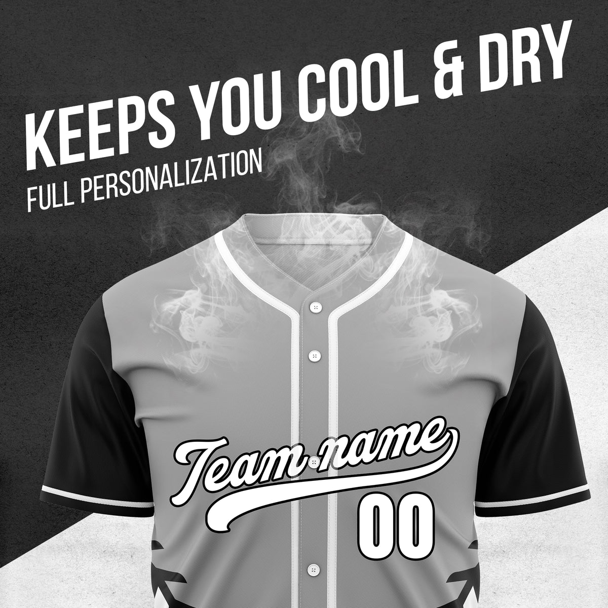 Custom Stitchline Baseball Grey Sports Jersey Personalized Uniform with Name & Number