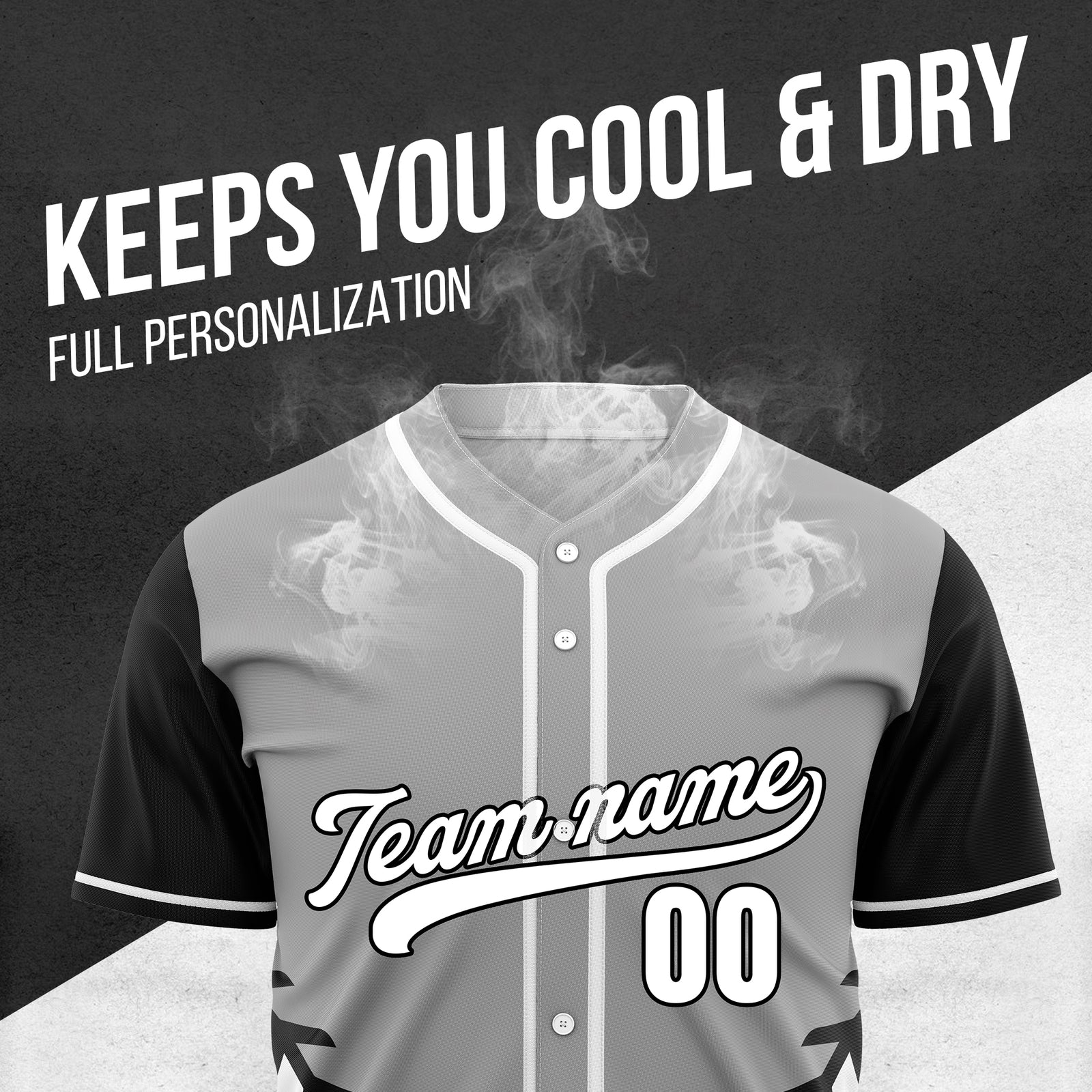 Custom Stitchline Baseball Grey Sports Jersey Personalized Uniform with Name & Number