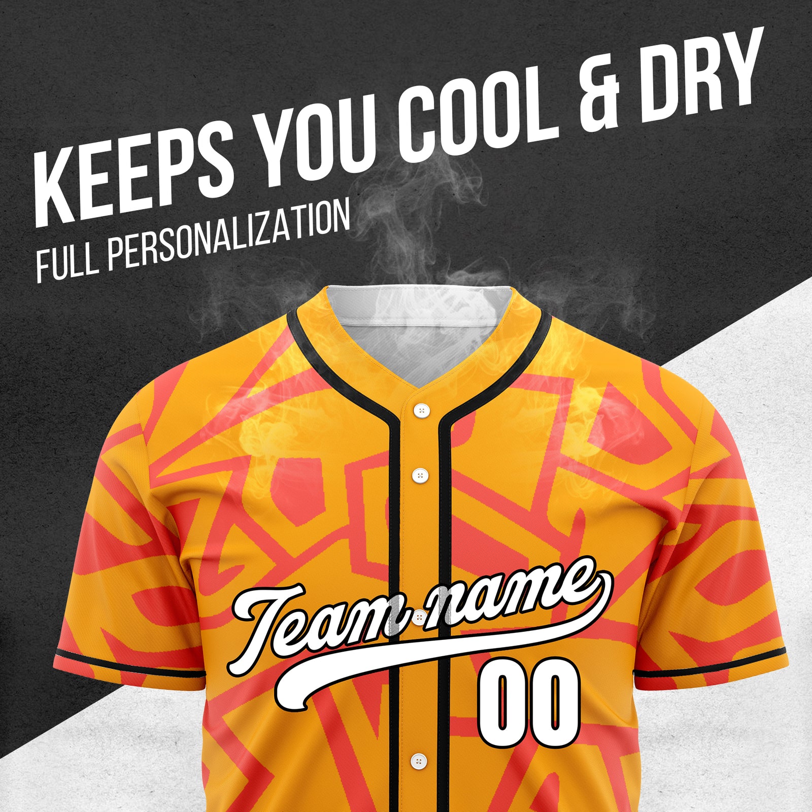 Custom Shadow Rebels Orange Baseball Sports Jersey Personalized Uniform with Name & Number