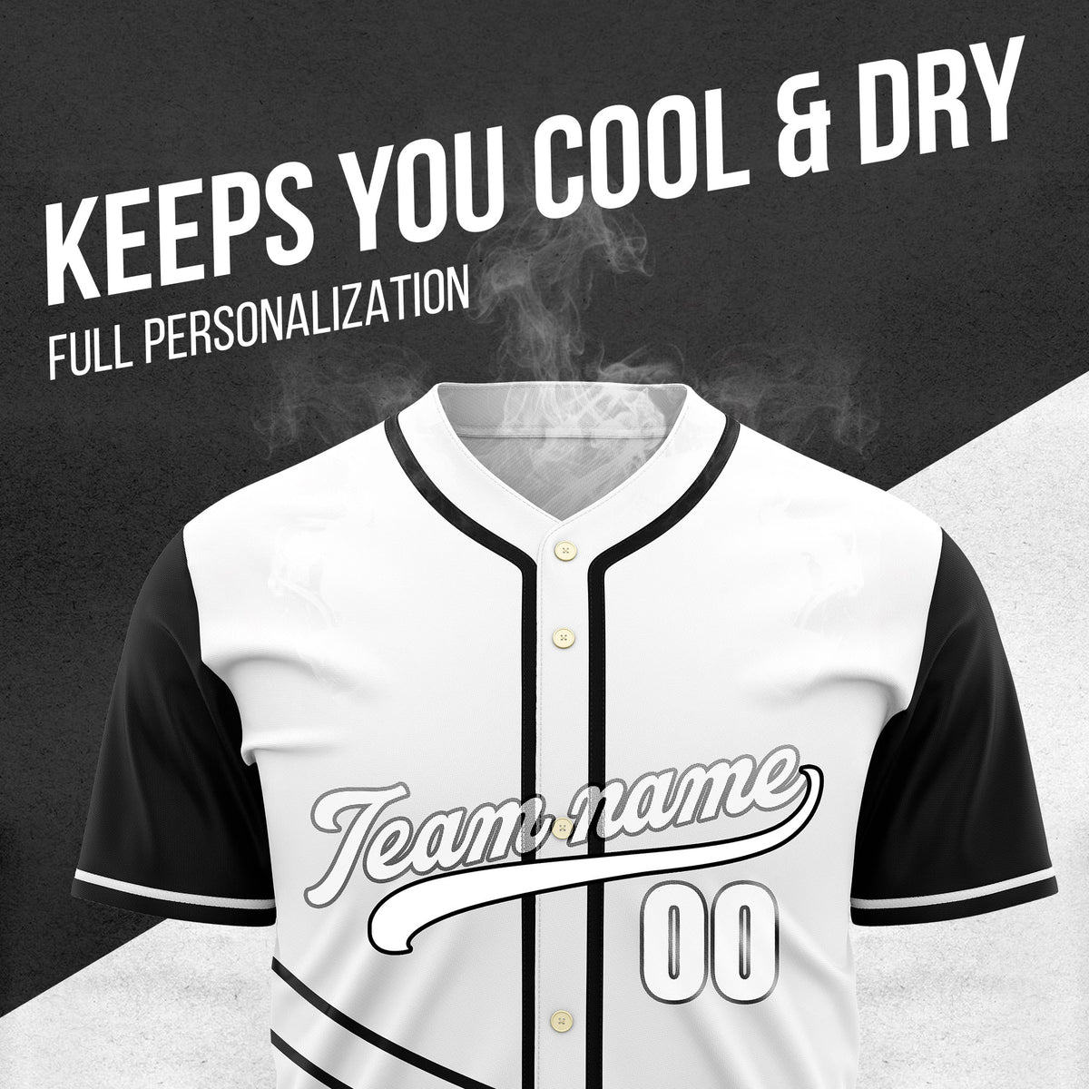 Custom Swift White Raglan Style Baseball Sports Jersey Personalized Uniform with Name & Number