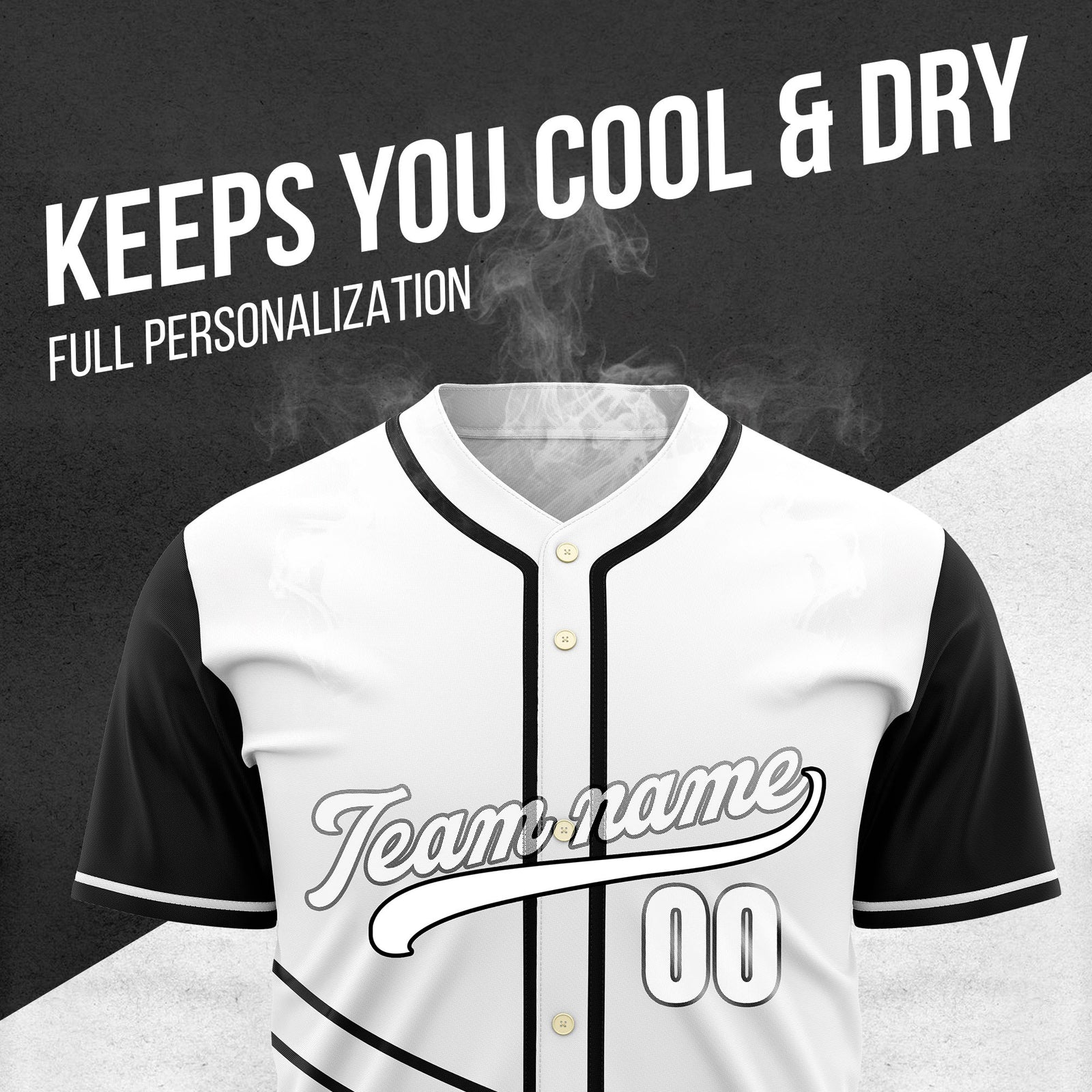 Custom Swift White Raglan Style Baseball Sports Jersey Personalized Uniform with Name & Number