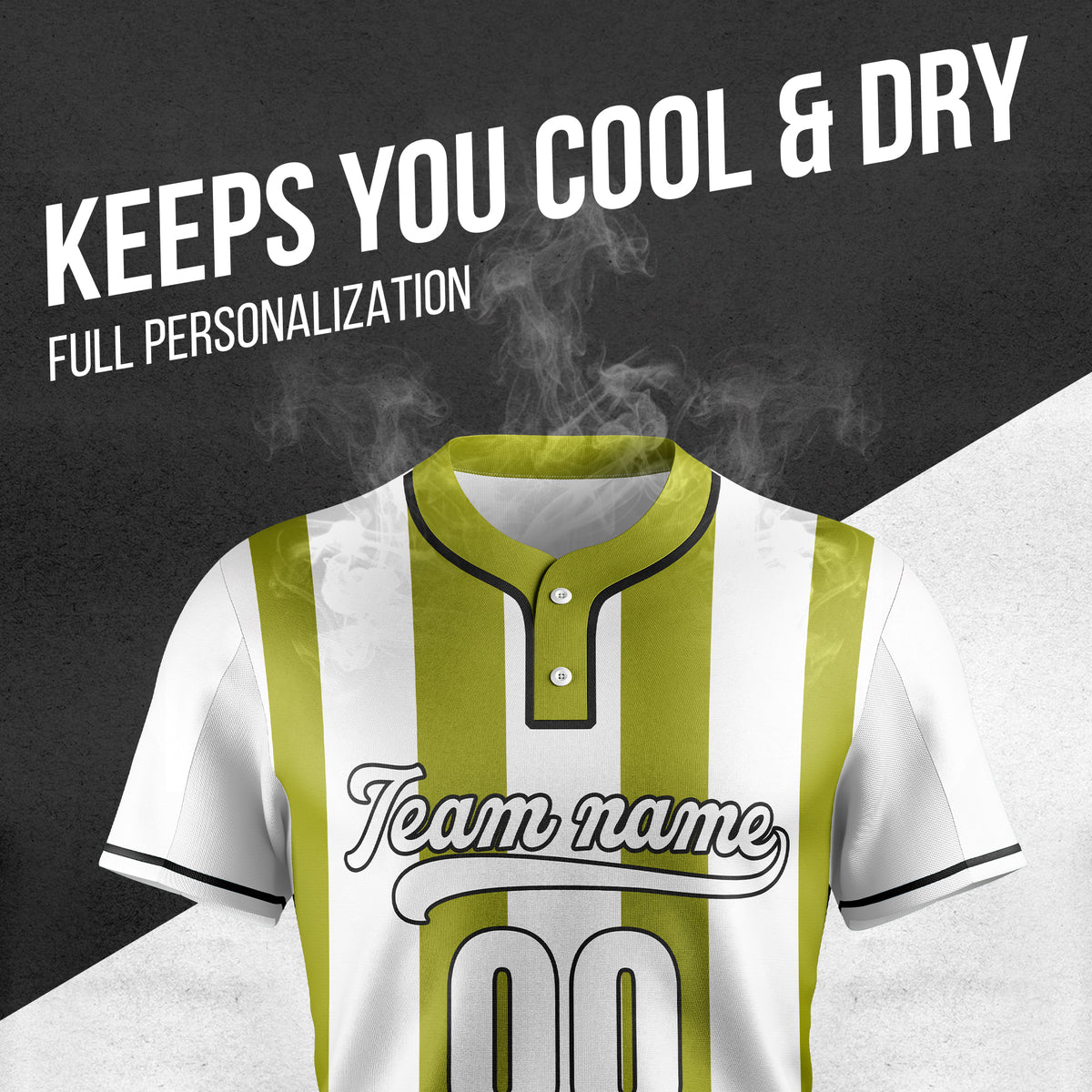 Custom Dual Stripe White Baseball Sports Jersey Personalized Uniform with Name & Number