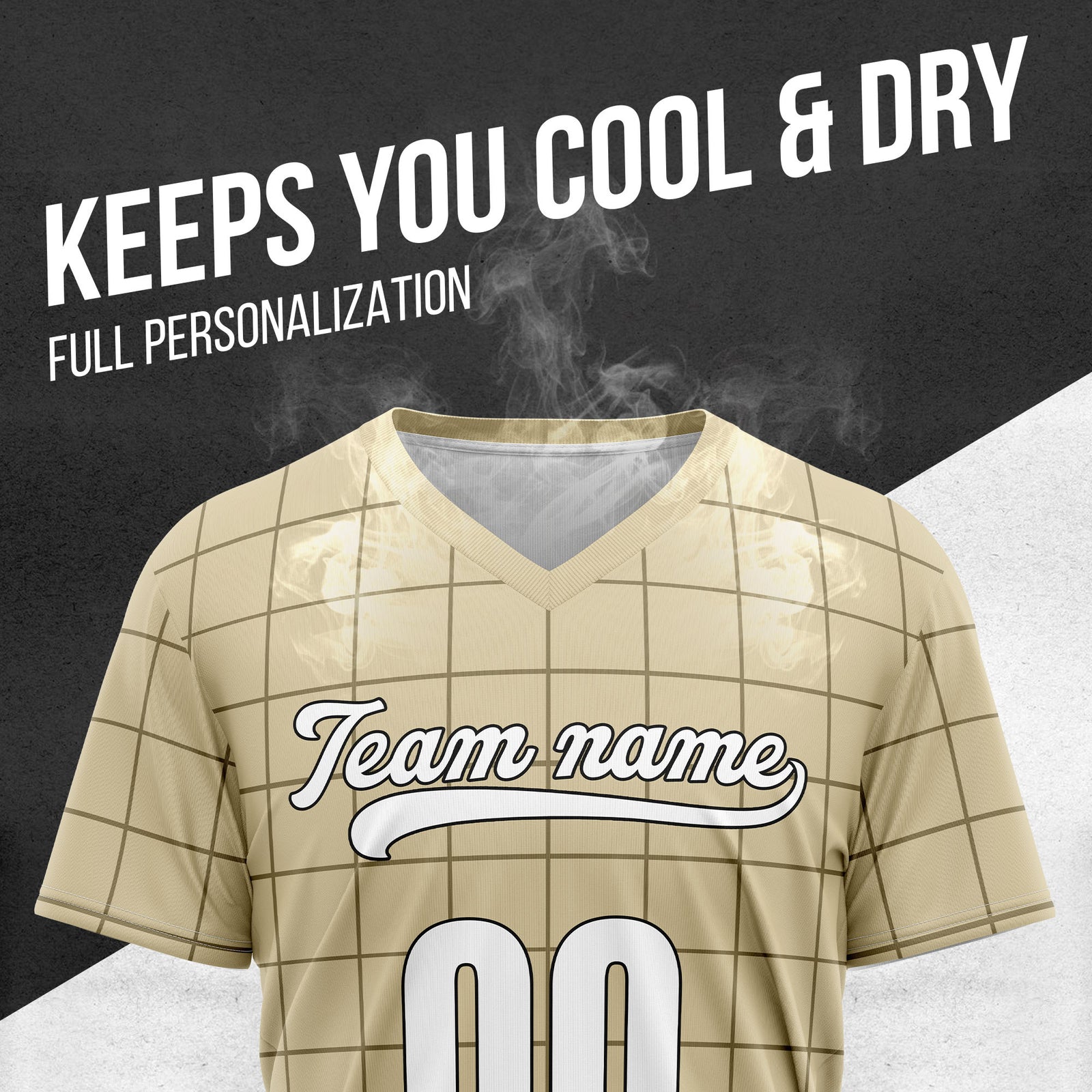 Custom Storm Matrix Khaki Baseball Sports Jersey Personalized Uniform with Name & Number