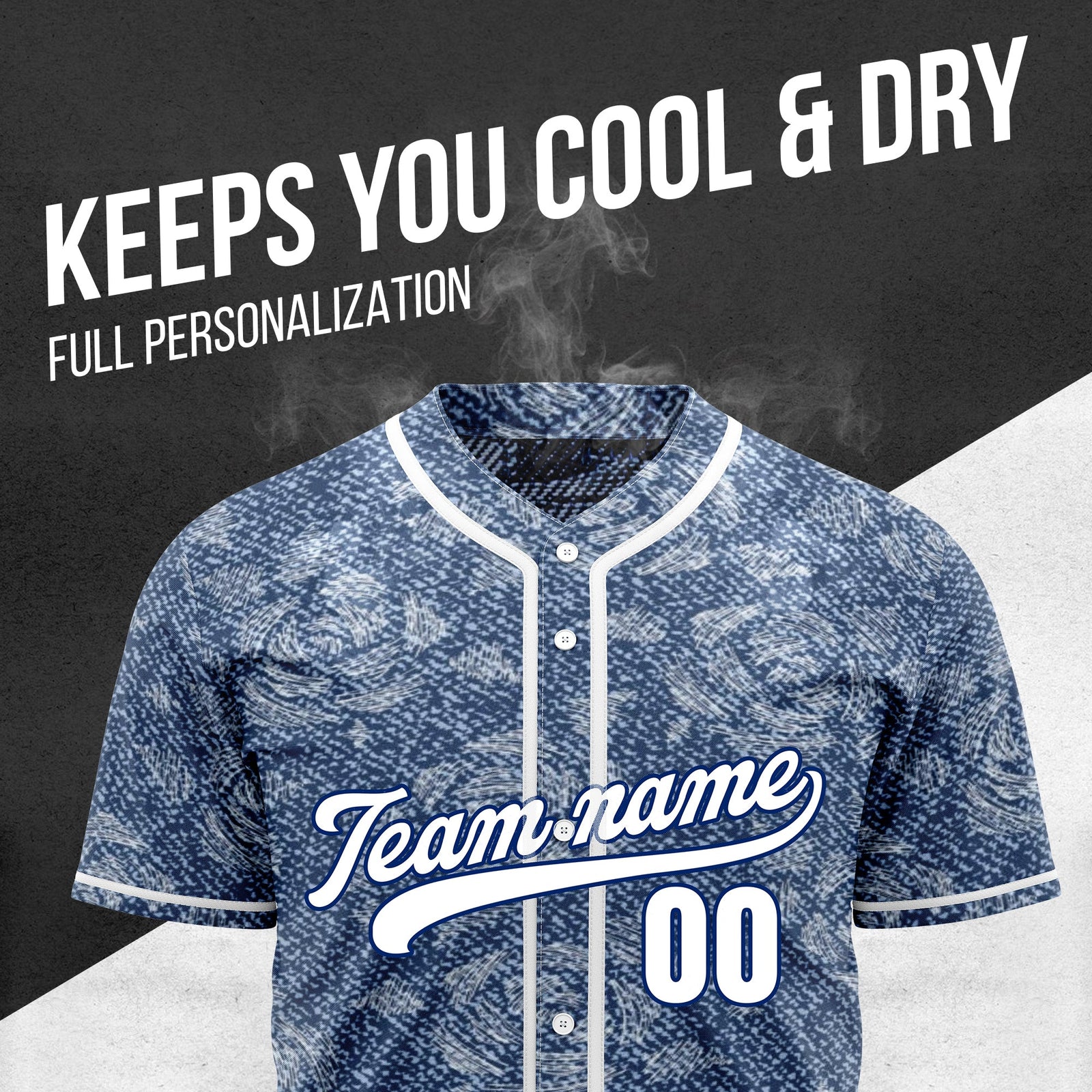 Custom Denim Ace Baseball Sports Jersey Personalized Uniform with Name & Number