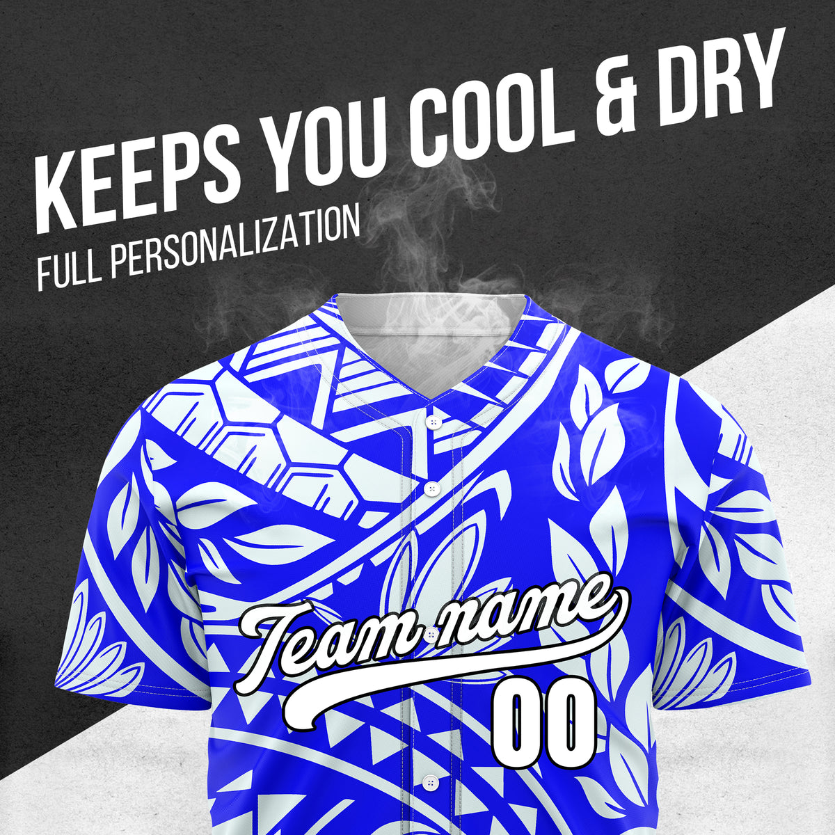 Custom Hawaii Storm Blue Baseball Sports Jersey Personalized Uniform with Name & Number
