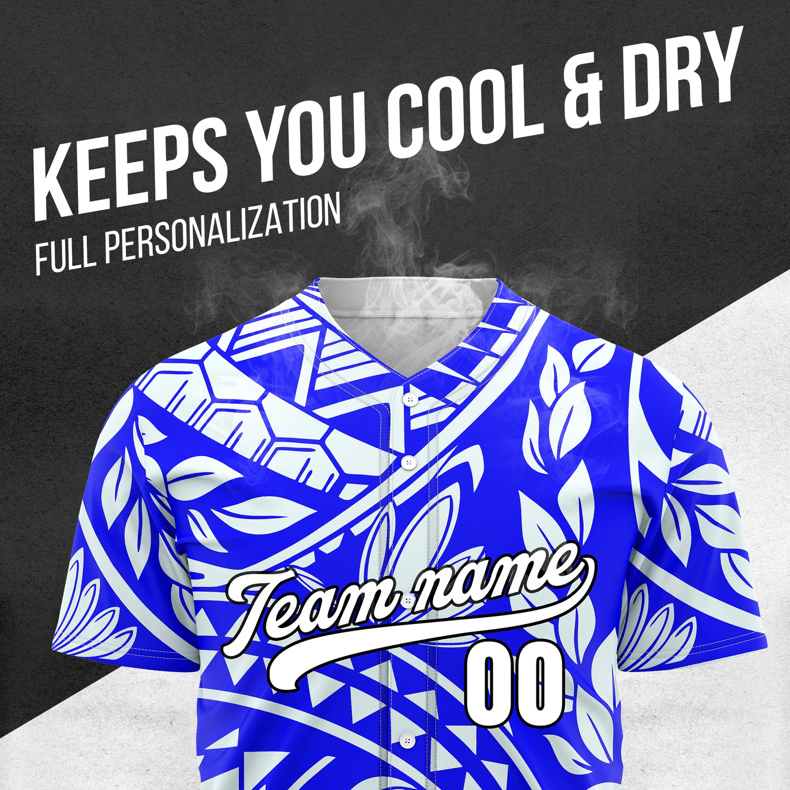 Custom Hawaii Storm Blue Baseball Sports Jersey Personalized Uniform with Name & Number