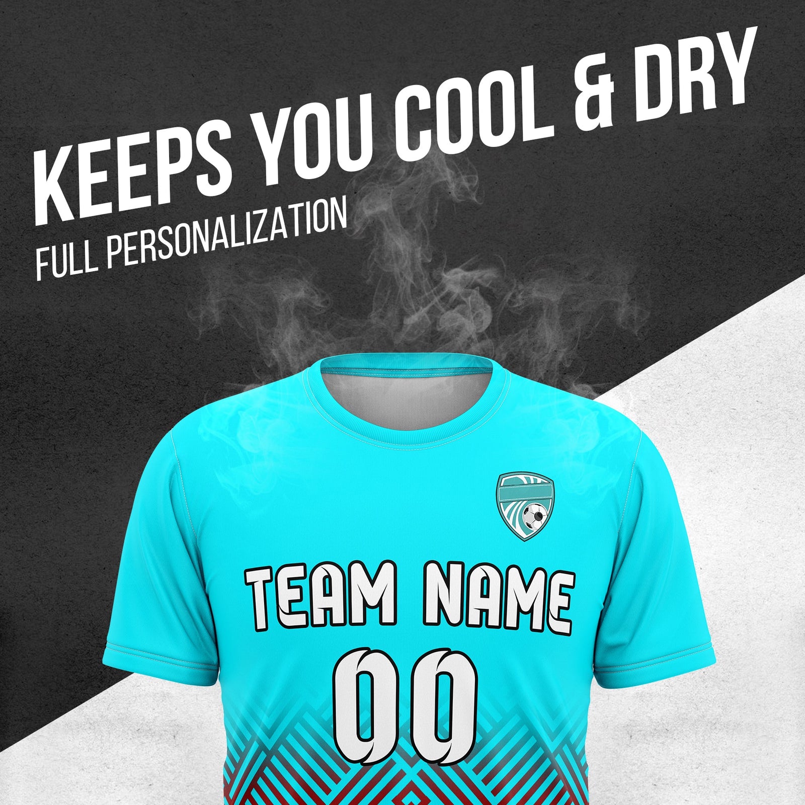 Custom Soccer  R Side Pattern D2 Shadow Line Sport Tops Jersey