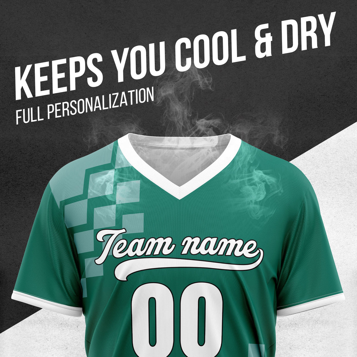 Custom Shadow Pixel Teal Baseball Sports Jersey Personalized Uniform with Name & Number