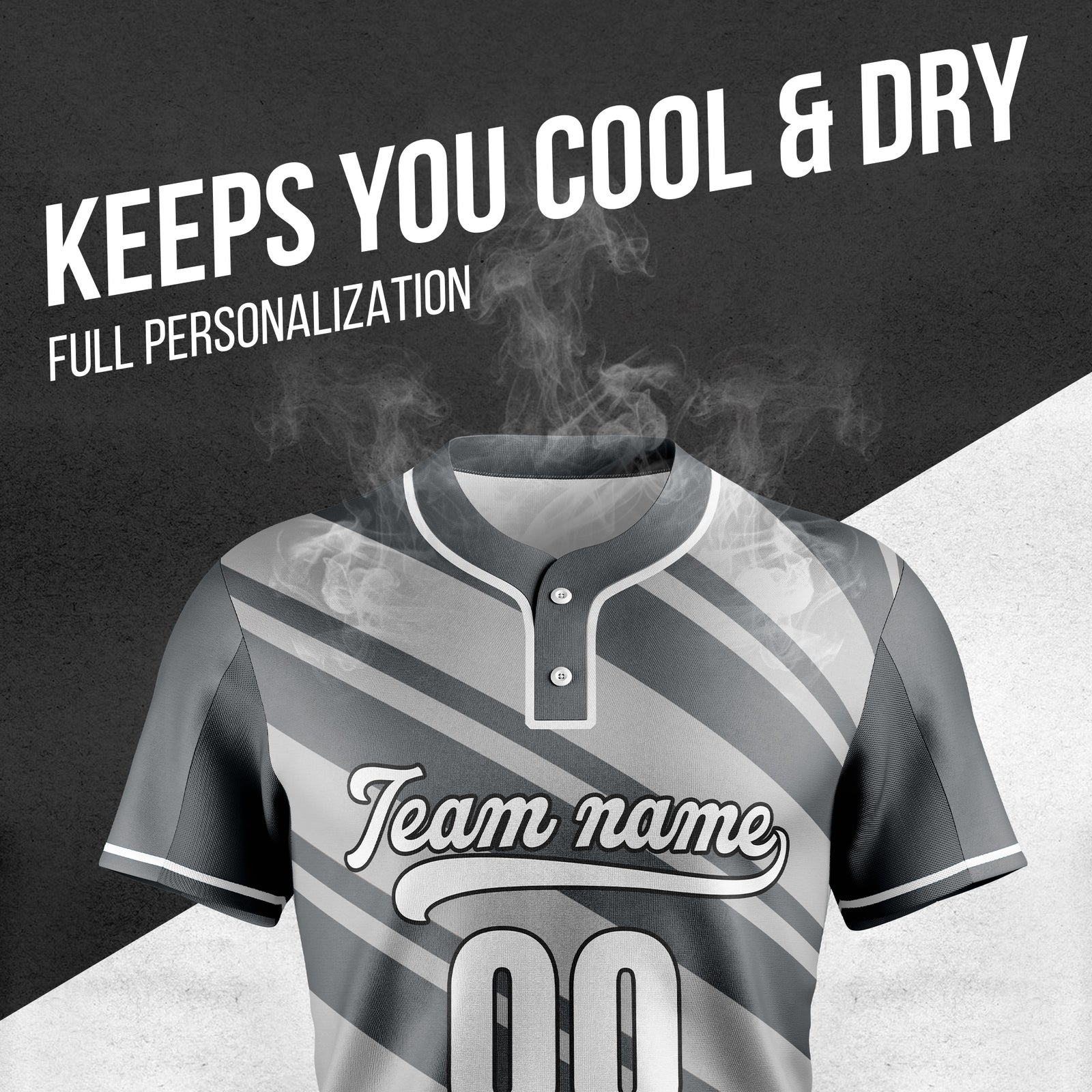Custom Bold Flow Dark Grey Baseball Sports Jersey Personalized Uniform with Name & Number
