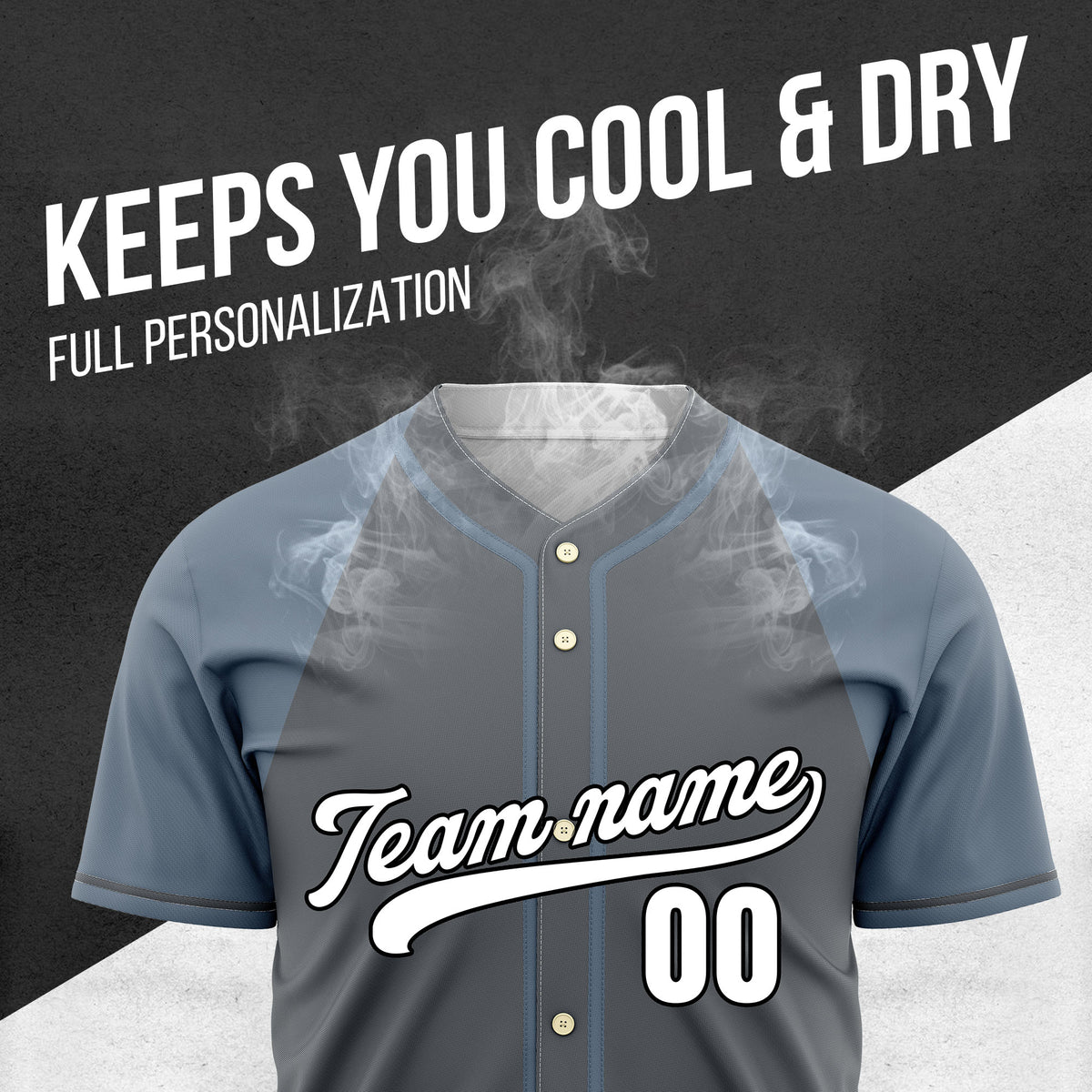 Custom Desert Blaze Dark Grey Raglan Style Baseball Sports Jersey Personalized Uniform with Name & Number