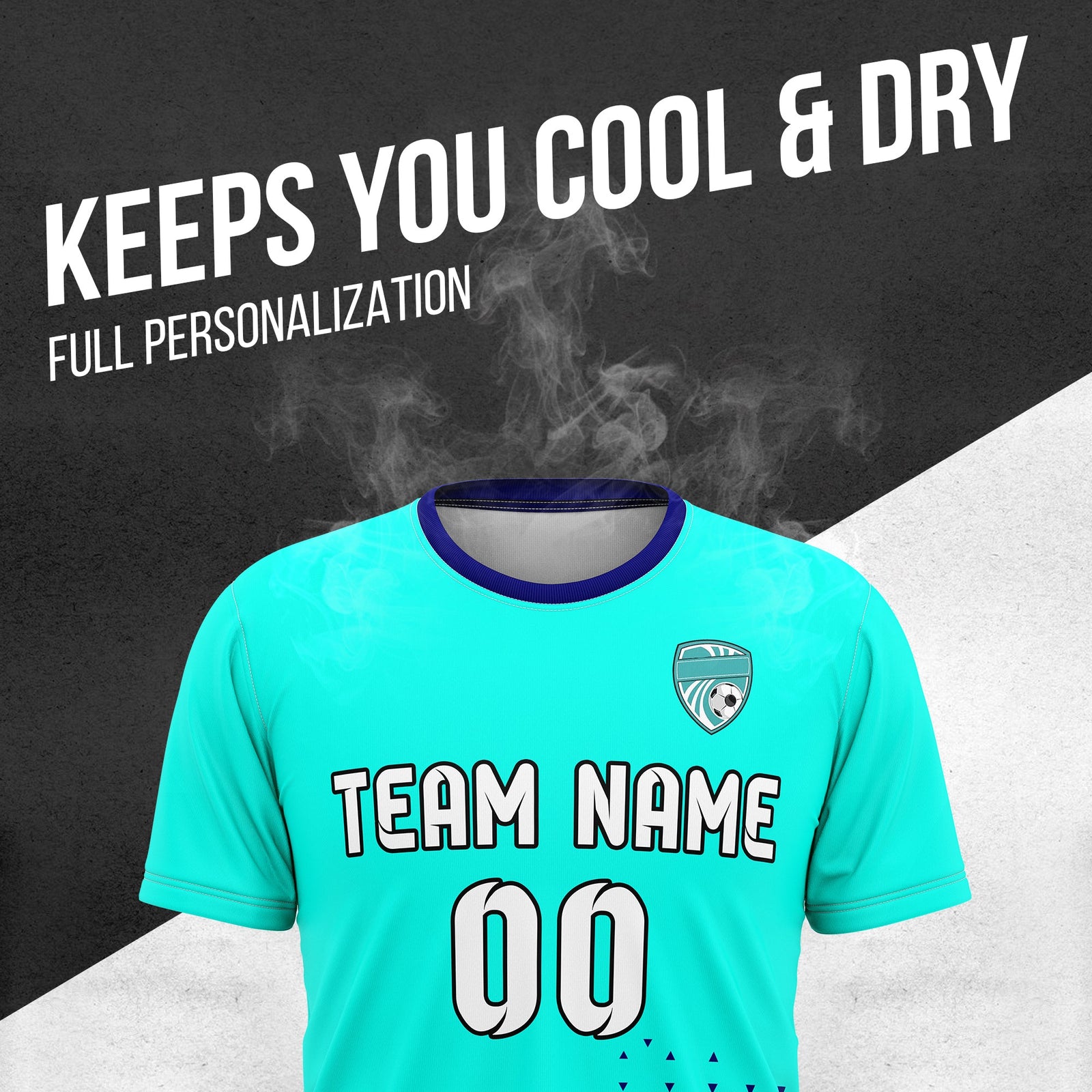 Custom Soccer R Side Pattern D3 Tri-Edge Sports Tops Jersey