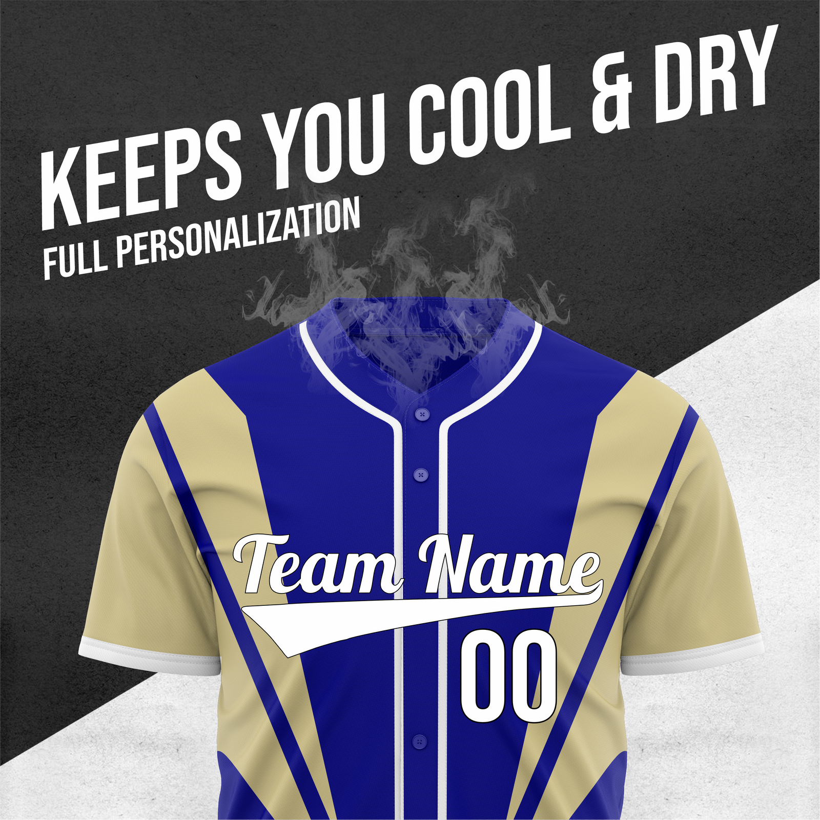 Custom Panel Flow Baseball Navy Sports Jersey Personalized Uniform with Name & Number