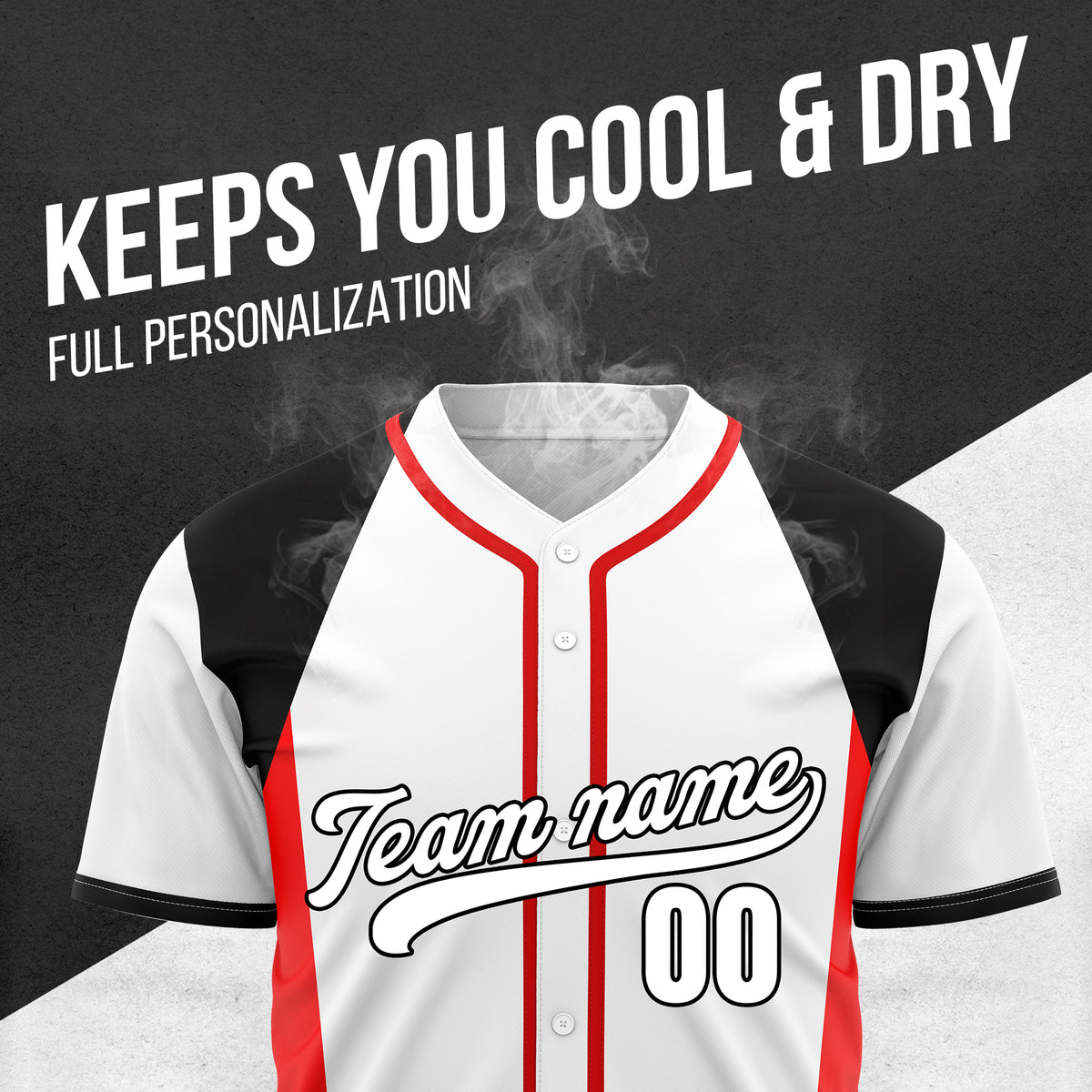 Custom Timeless Stripes Baseball White Sports Jersey Personalized Uniform with Name & Number