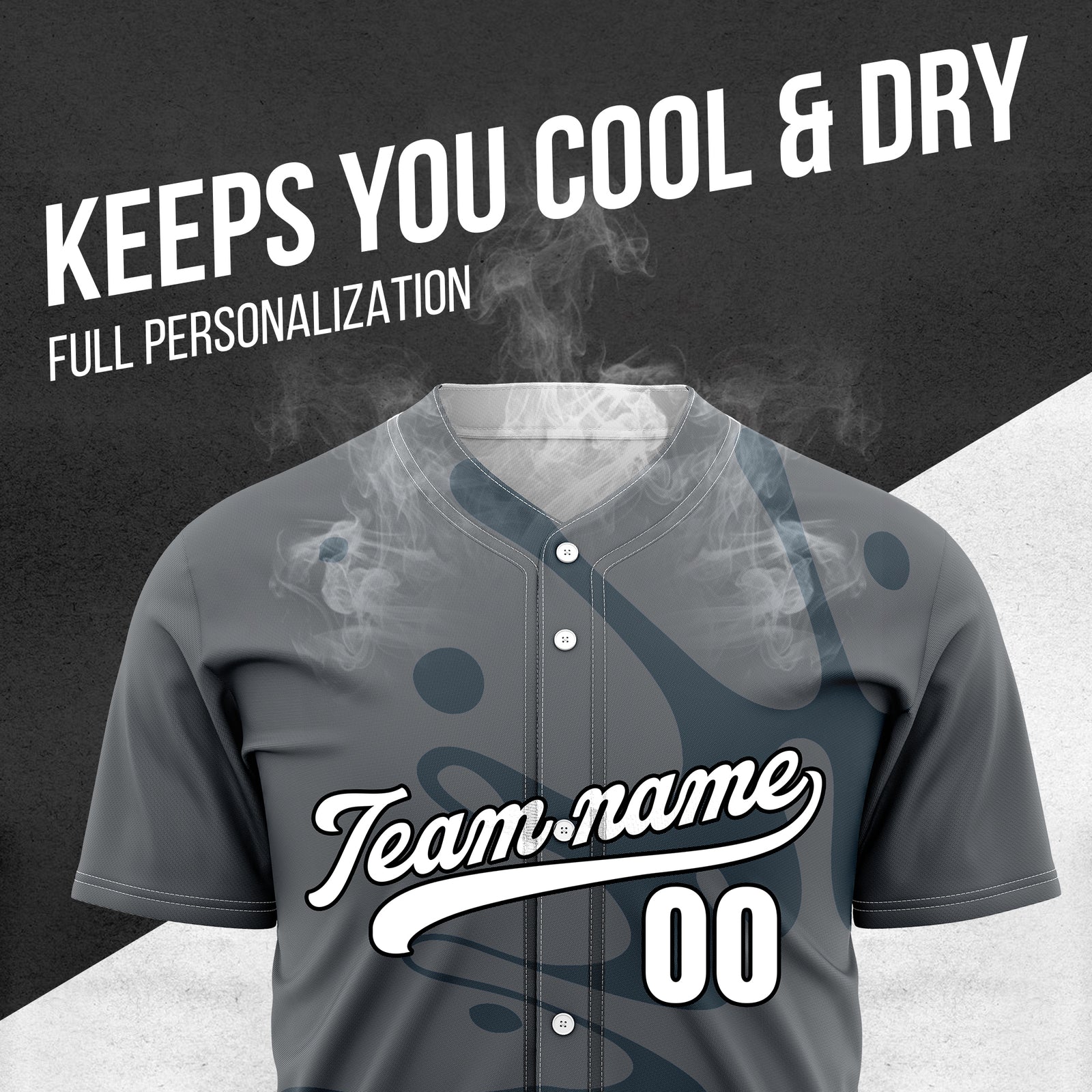 Custom Ink Surge  Dark Grey Sports Jersey Personalized Uniform with Name & Number