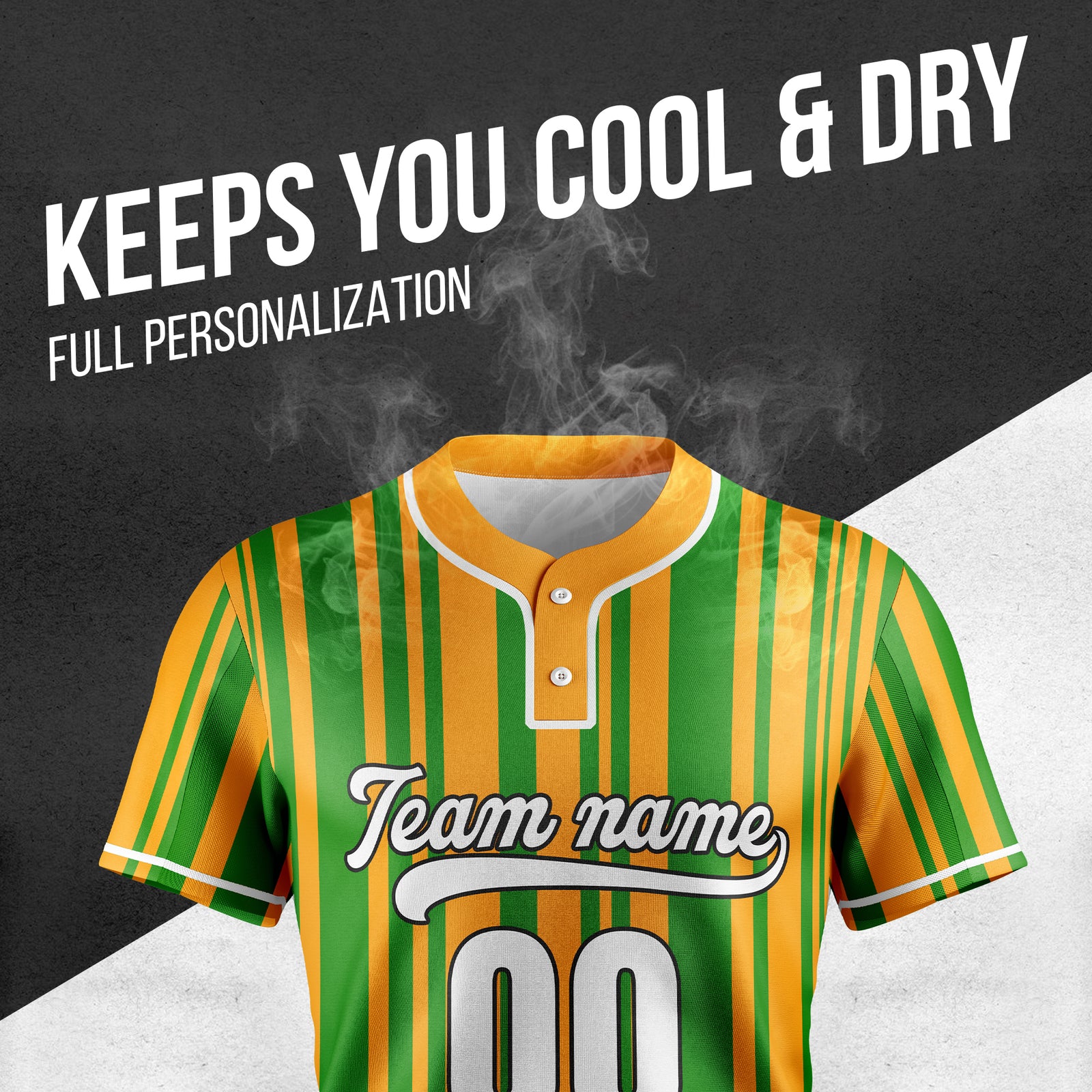Custom Stripe Fusion Orange Baseball Sports Jersey Personalized Uniform with Name & Number