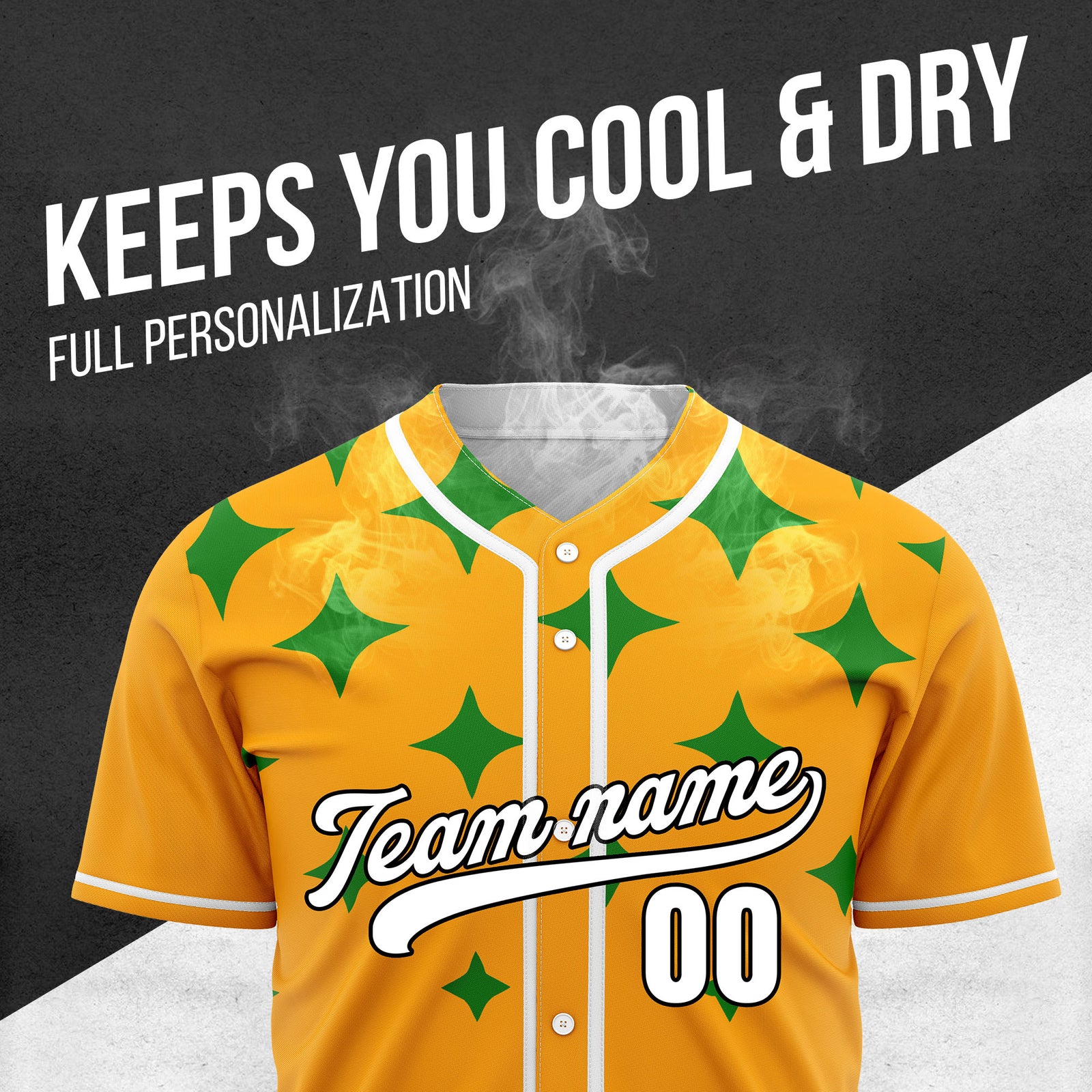 Custom Starlight Orange Baseball Sports Jersey Personalized Uniform with Name & Number