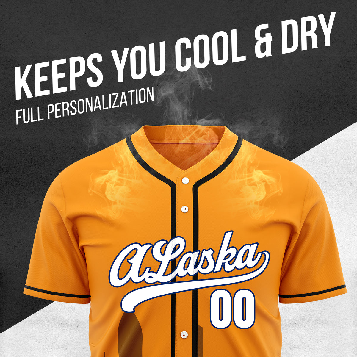 Custom City Horizon Orange Baseball Sports Jersey Personalized Uniform with Name & Number