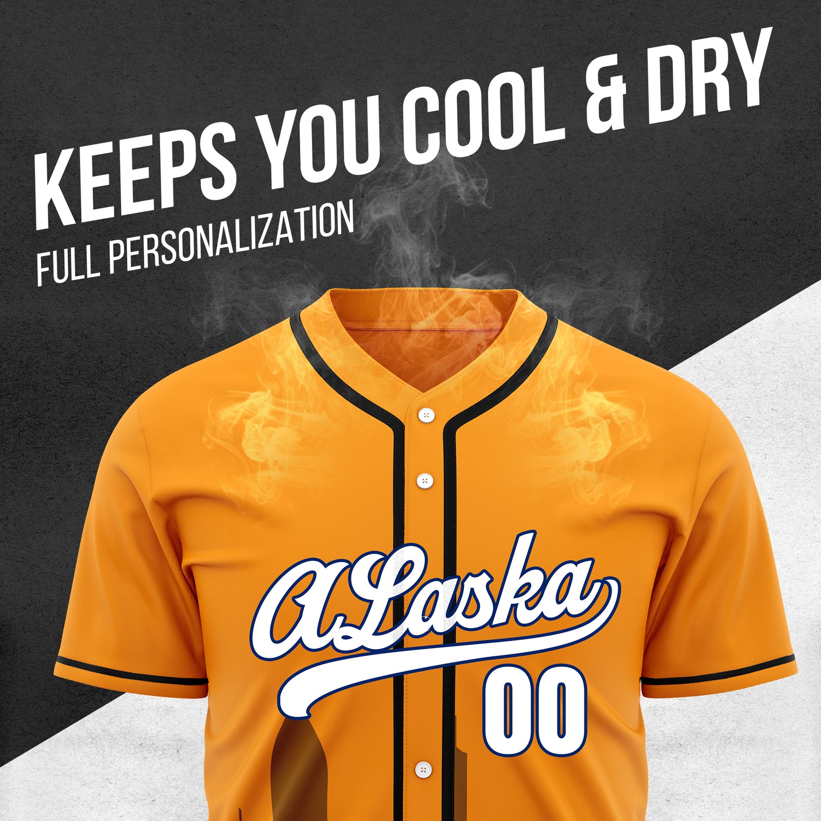Custom City Horizon Orange Baseball Sports Jersey Personalized Uniform with Name & Number