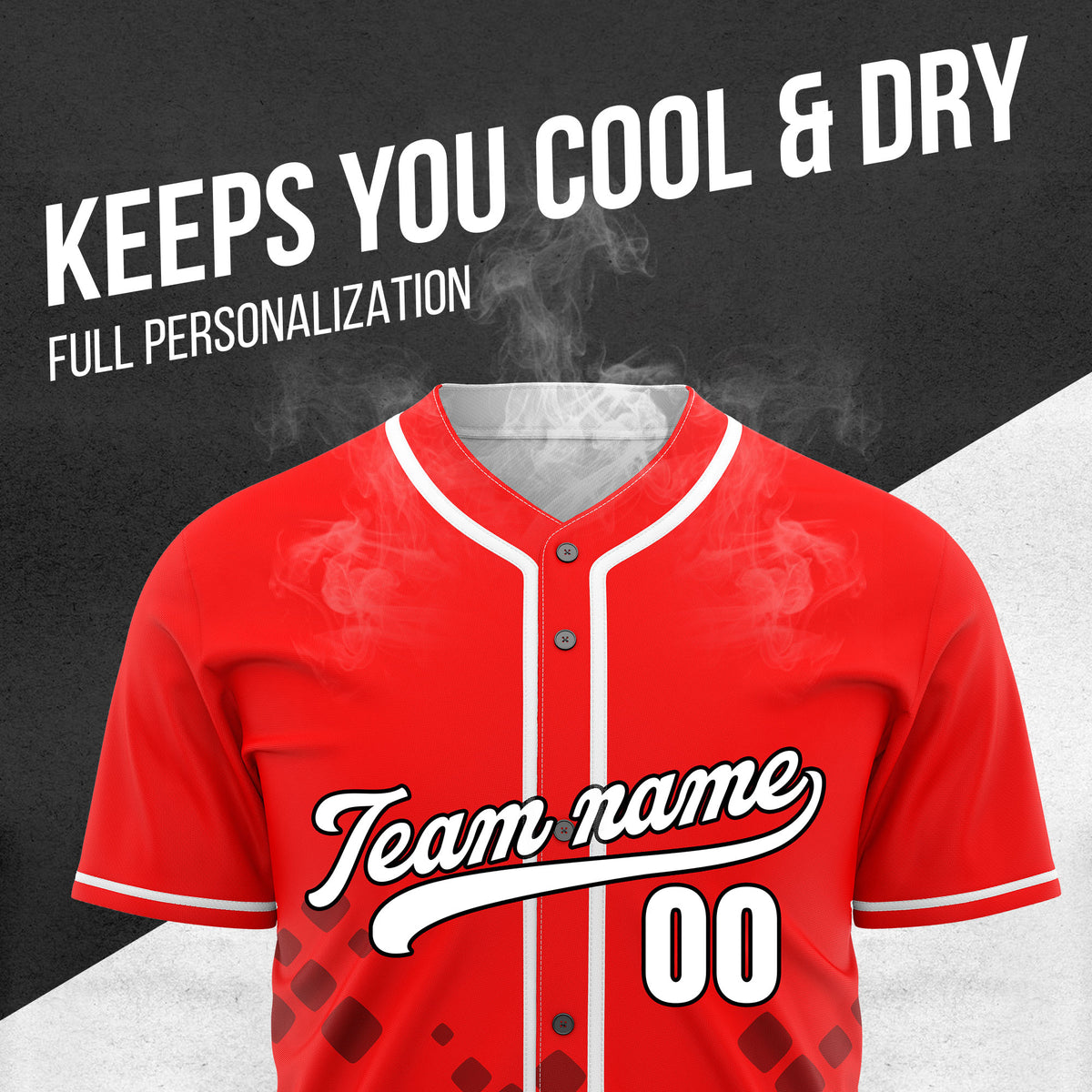 Custom Shadow Sparks Red Baseball Sports Jersey Personalized Uniform with Name & Number