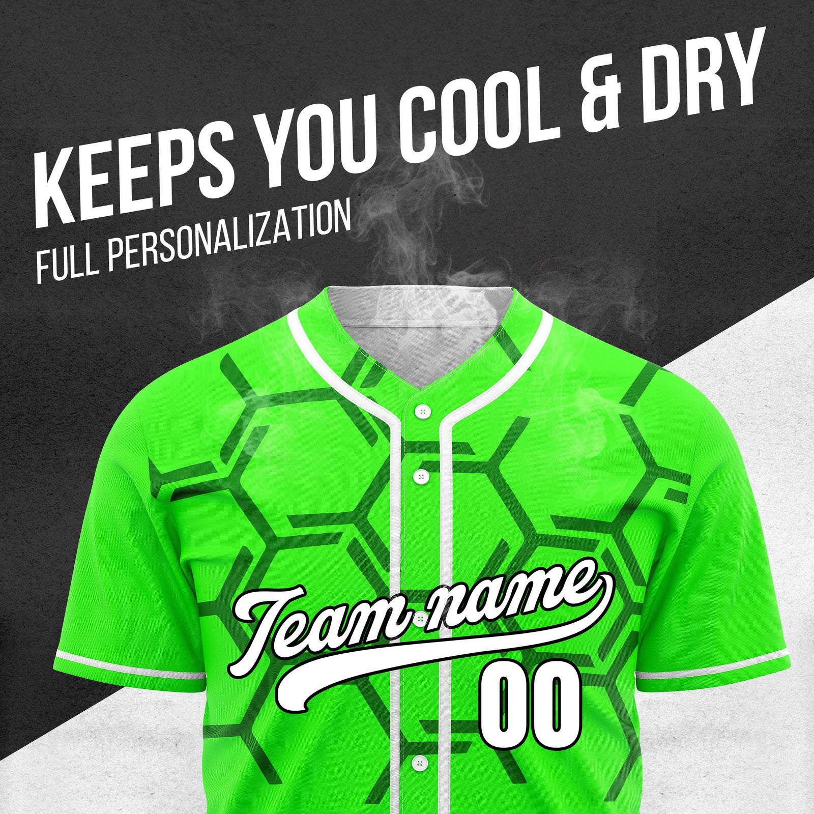 Custom Sting Force Neon Green Baseball Sports Jersey Personalized Uniform with Name & Number