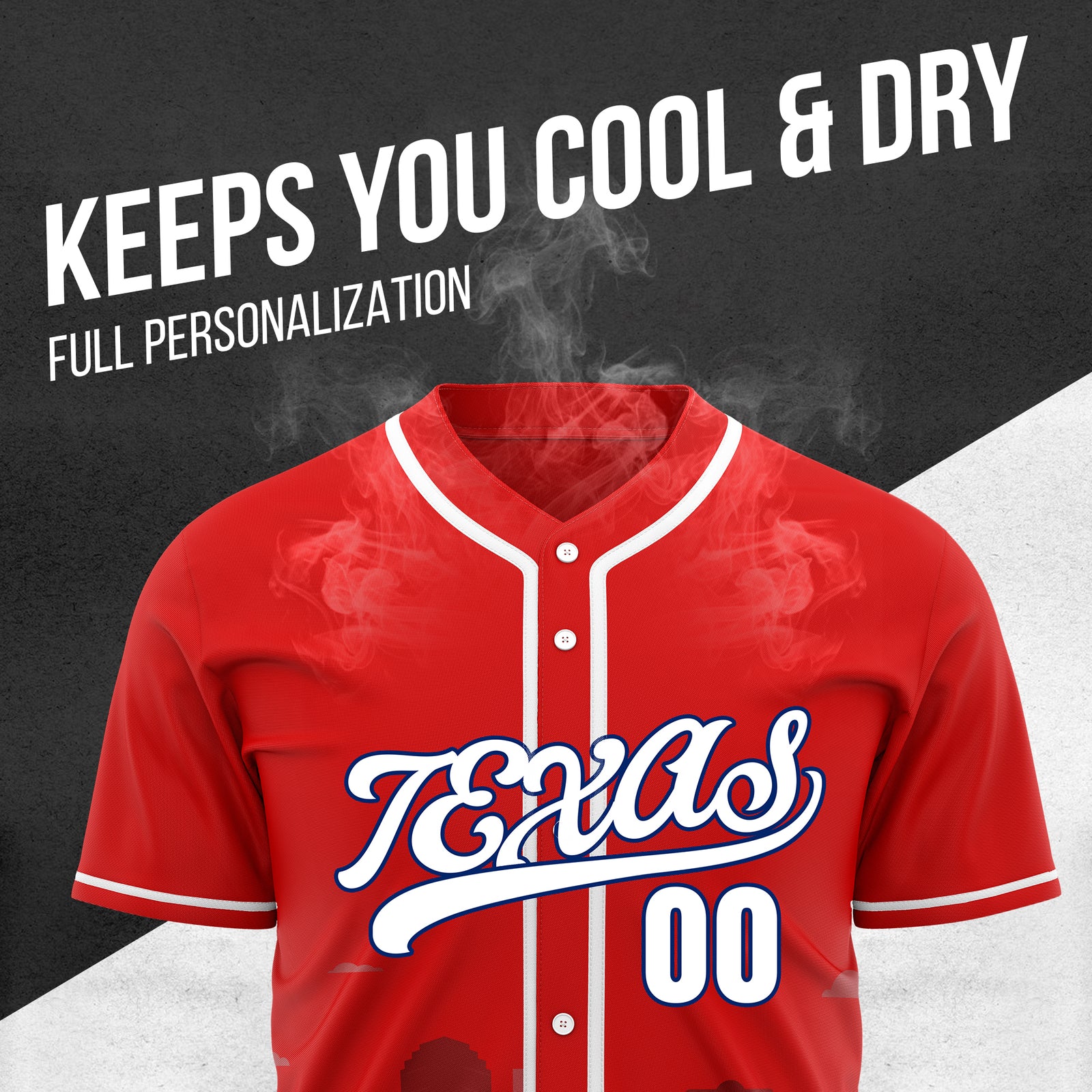 Custom City Lights Red Baseball Sports Jersey Personalized Uniform with Name & Number
