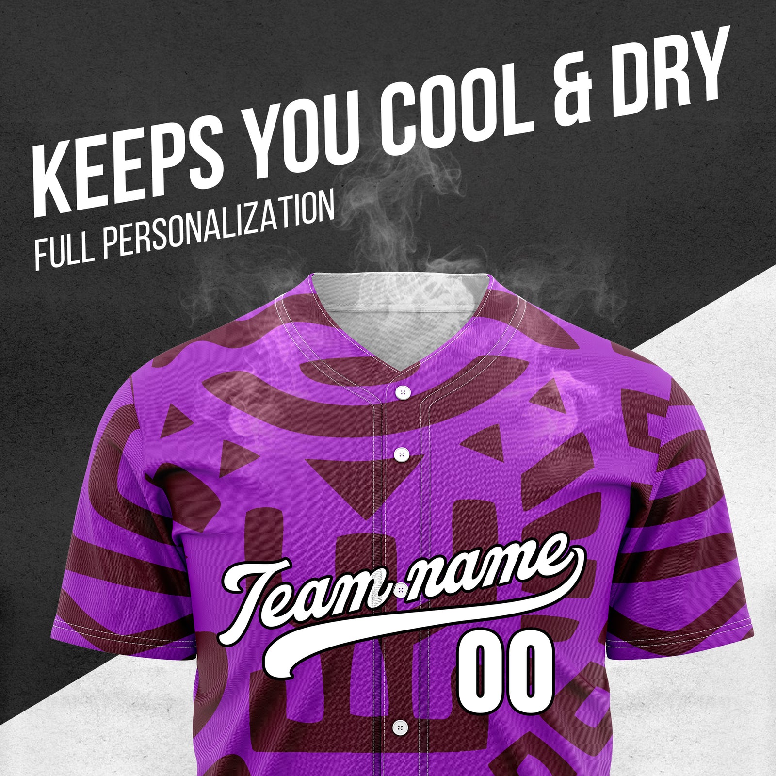 Custom Hawaii Hustle Purple Baseball Sports Jersey Personalized Uniform with Name & Number