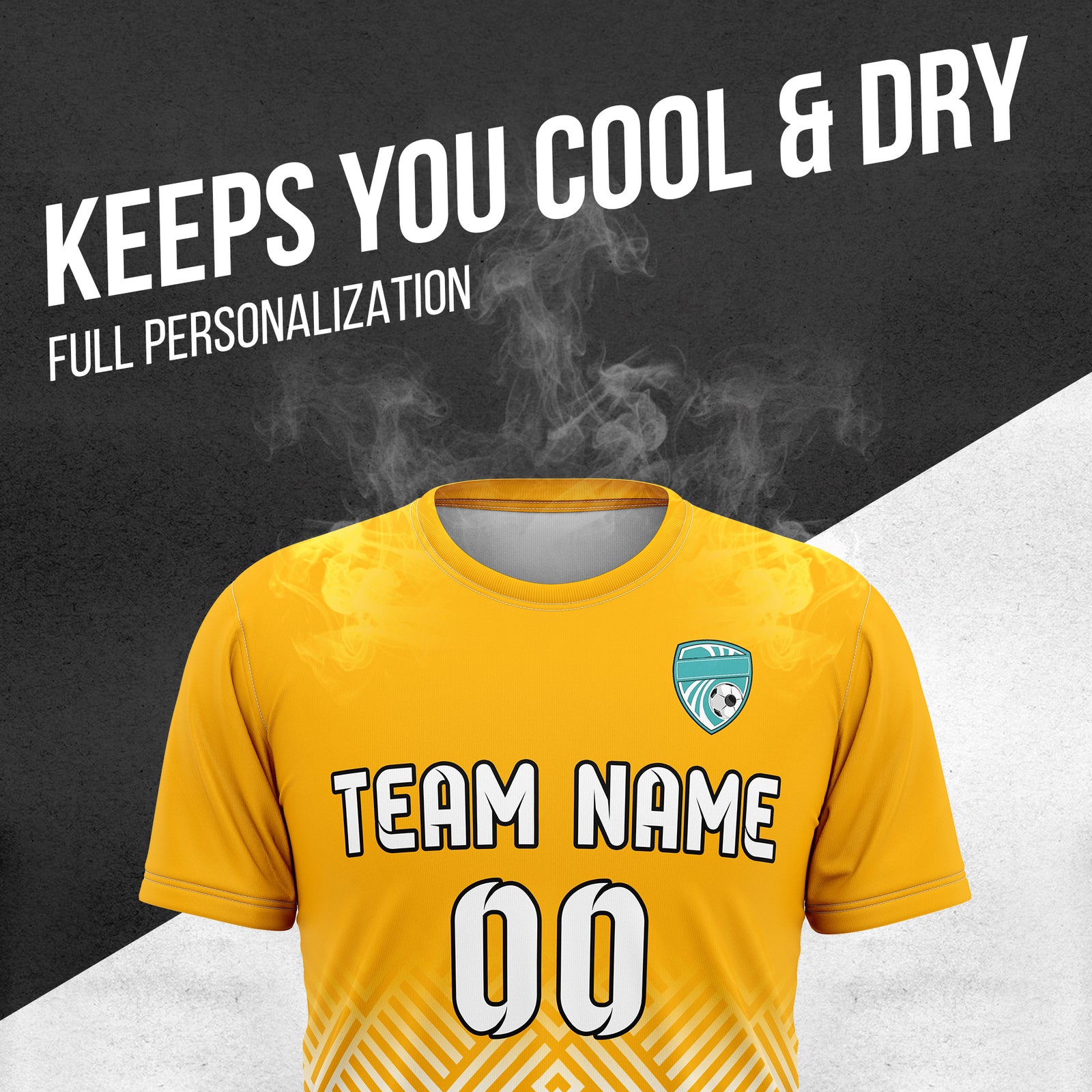Custom Shadow Line R Side Pattern Soccer Orange Sport Tops Jersey