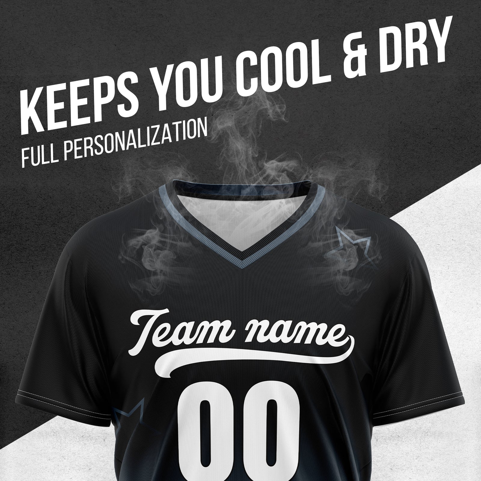 Custom Star Gradient Baseball Black Sports Jersey Personalized Uniform with Name & Number