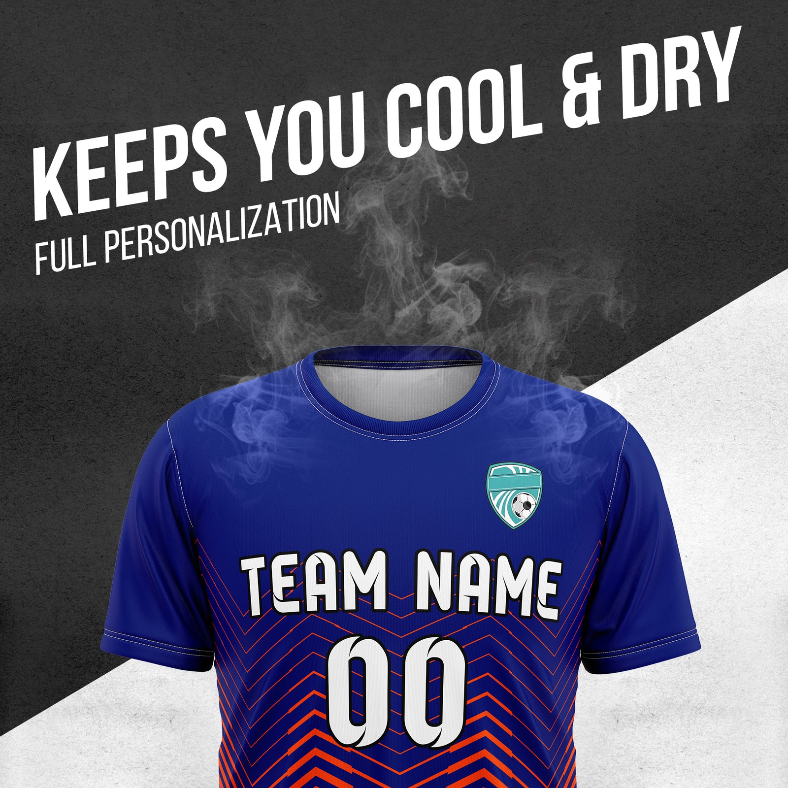 Custom Apex Strike R Side Pattern Navy Soccer sport Tops Jersey