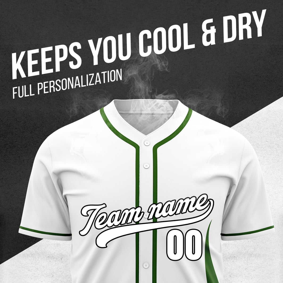 Custom Fire Pulse White Baseball Sports Jersey Personalized Uniform with Name & Number