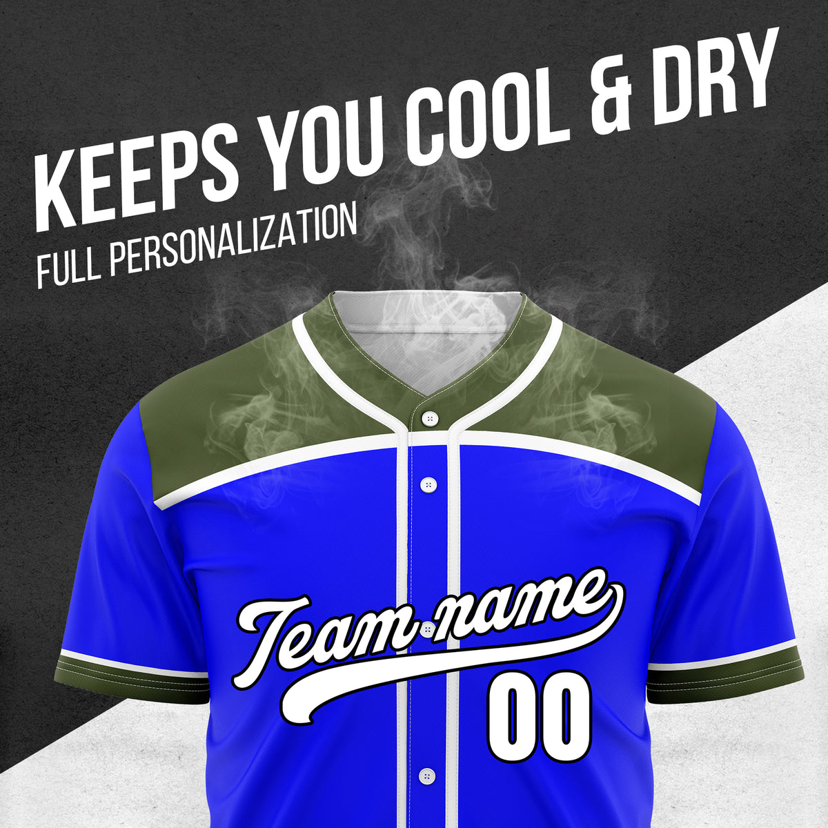 Custom Marquee Classic Baseball Blue Sports Jersey Personalized Uniform with Name & Number